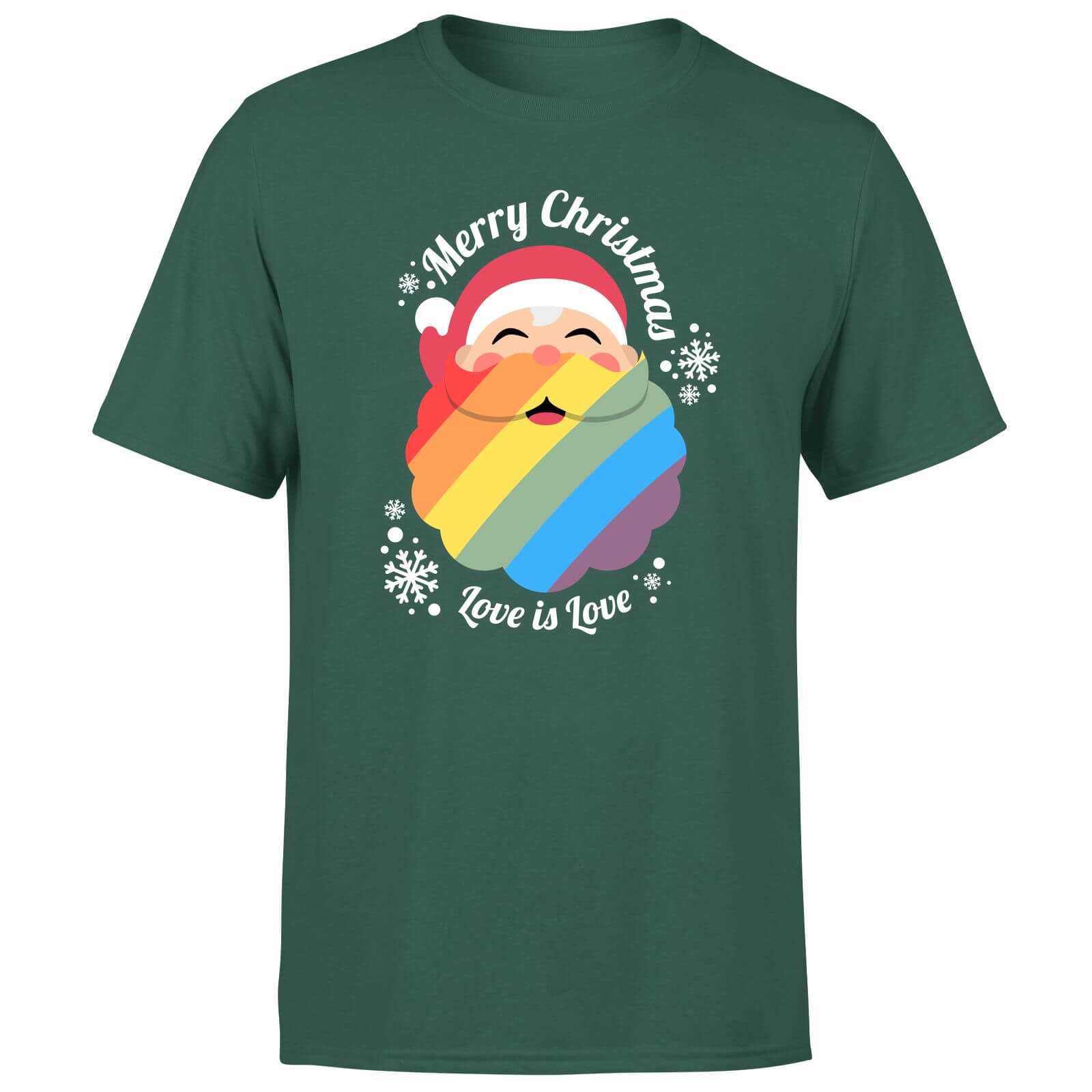 LGBTQ+ Christmas Love Men's T-Shirt - Green - XS - Green
