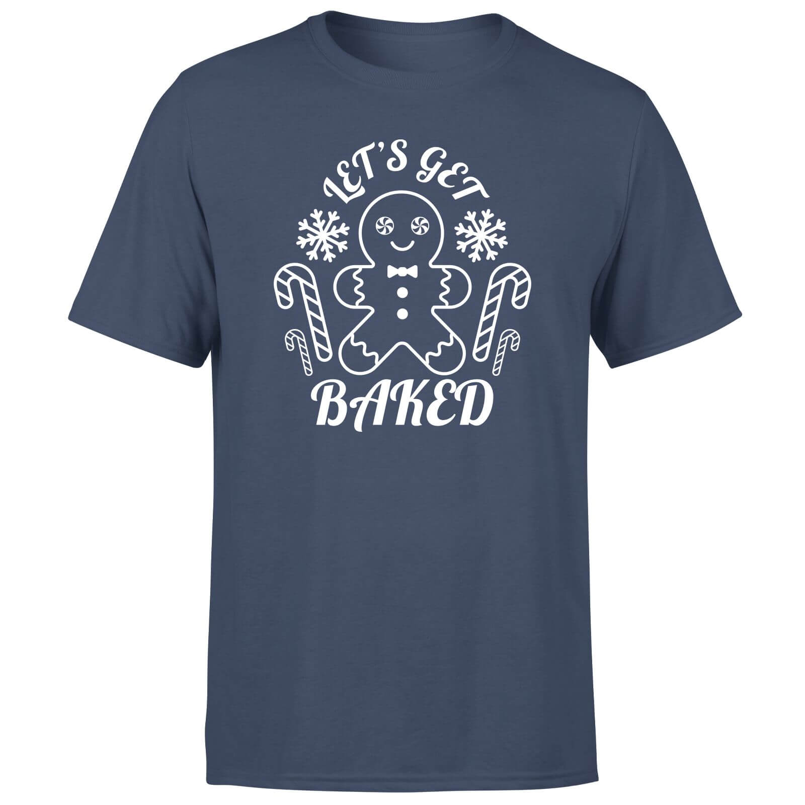 Let's Get Baked Men's T-Shirt - Navy - S - Navy