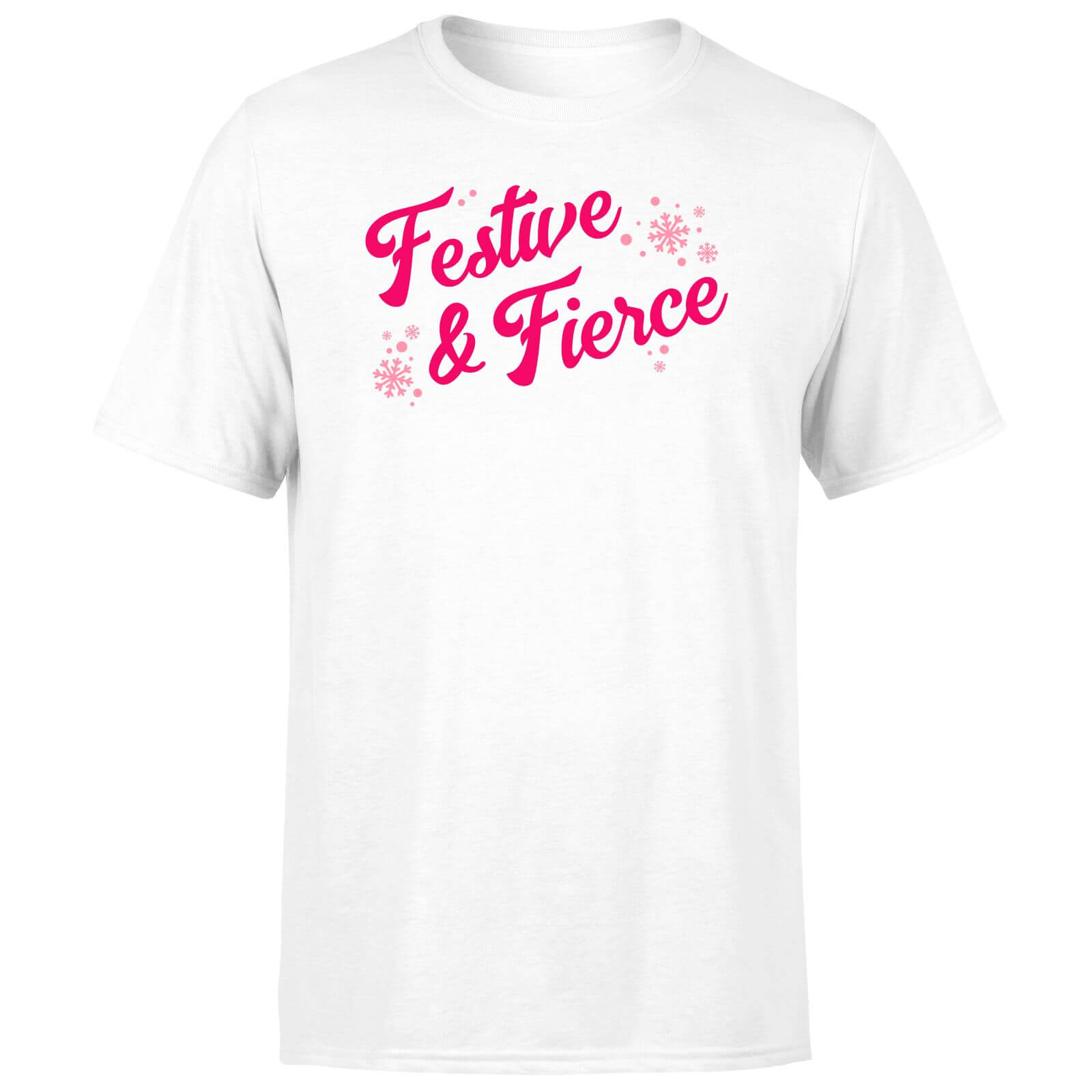 Snowy Festive & Fierce Men's T-Shirt - White - XS - White