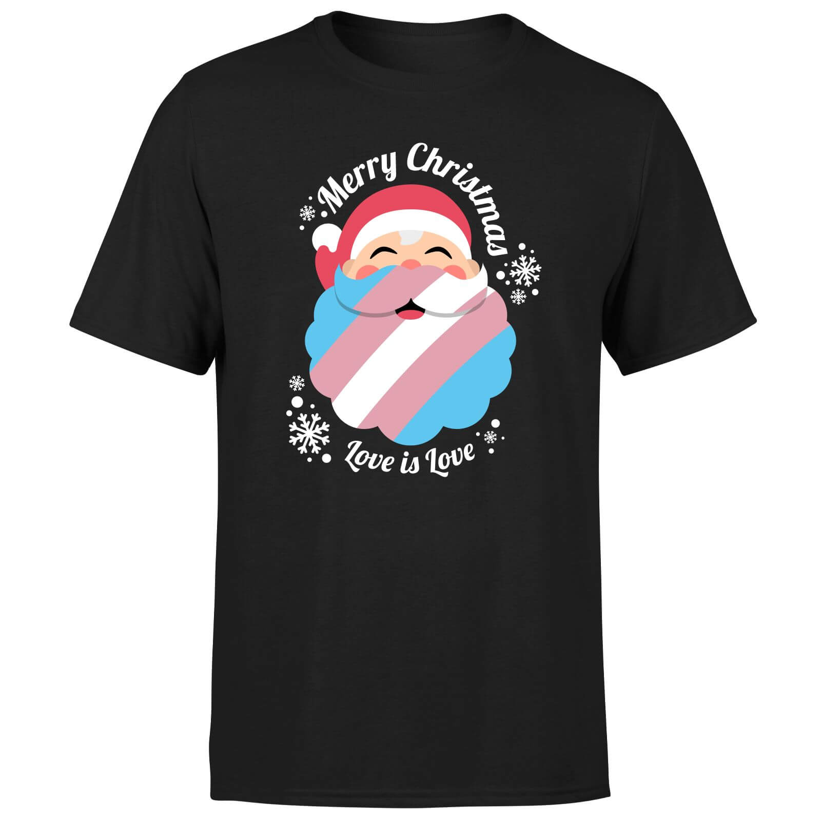 LGBTQ+ Trans Positive Christmas Men's T-Shirt - Black - 4XL - Black
