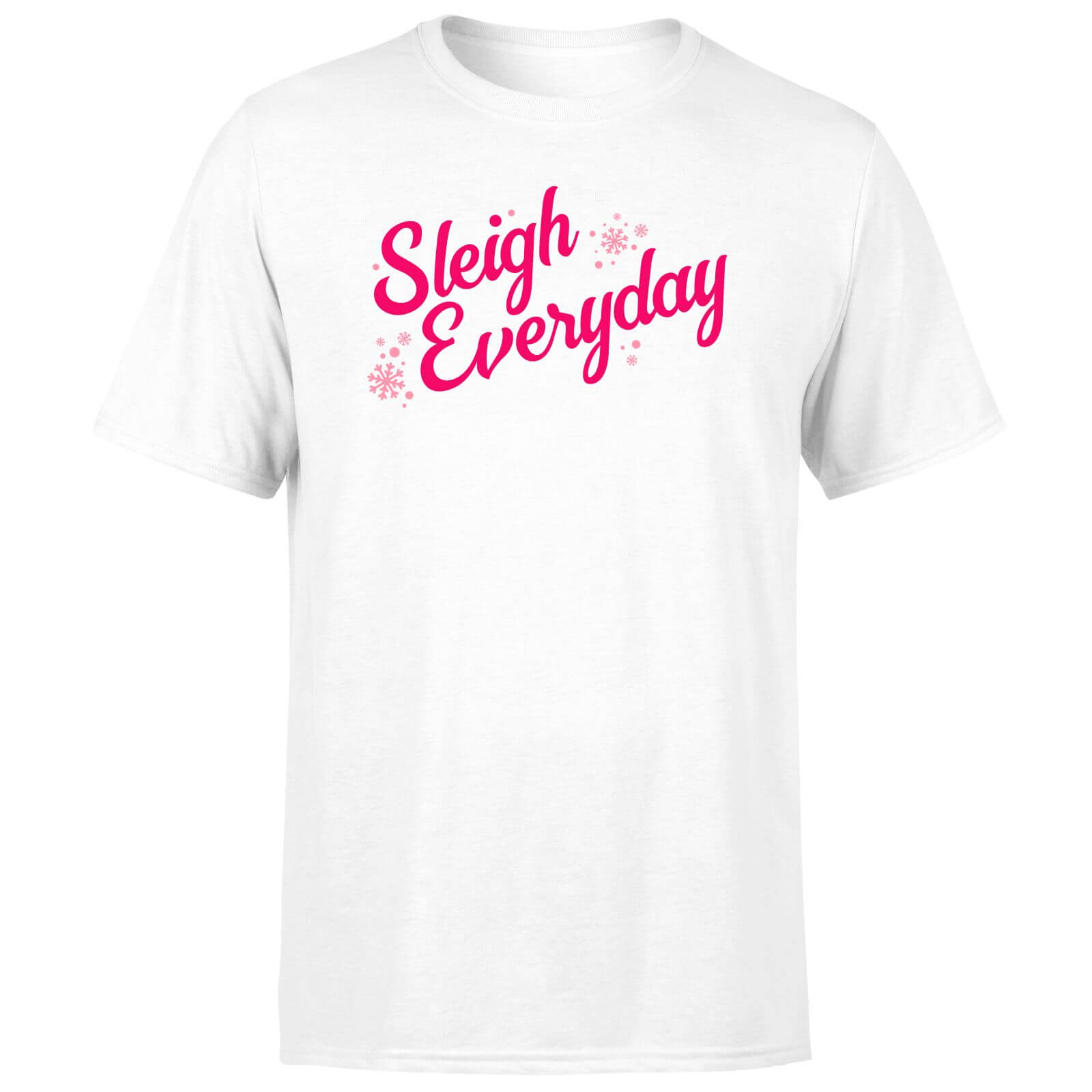 Snowy Sleigh Everyday Men's T-Shirt - White - 5XL - White