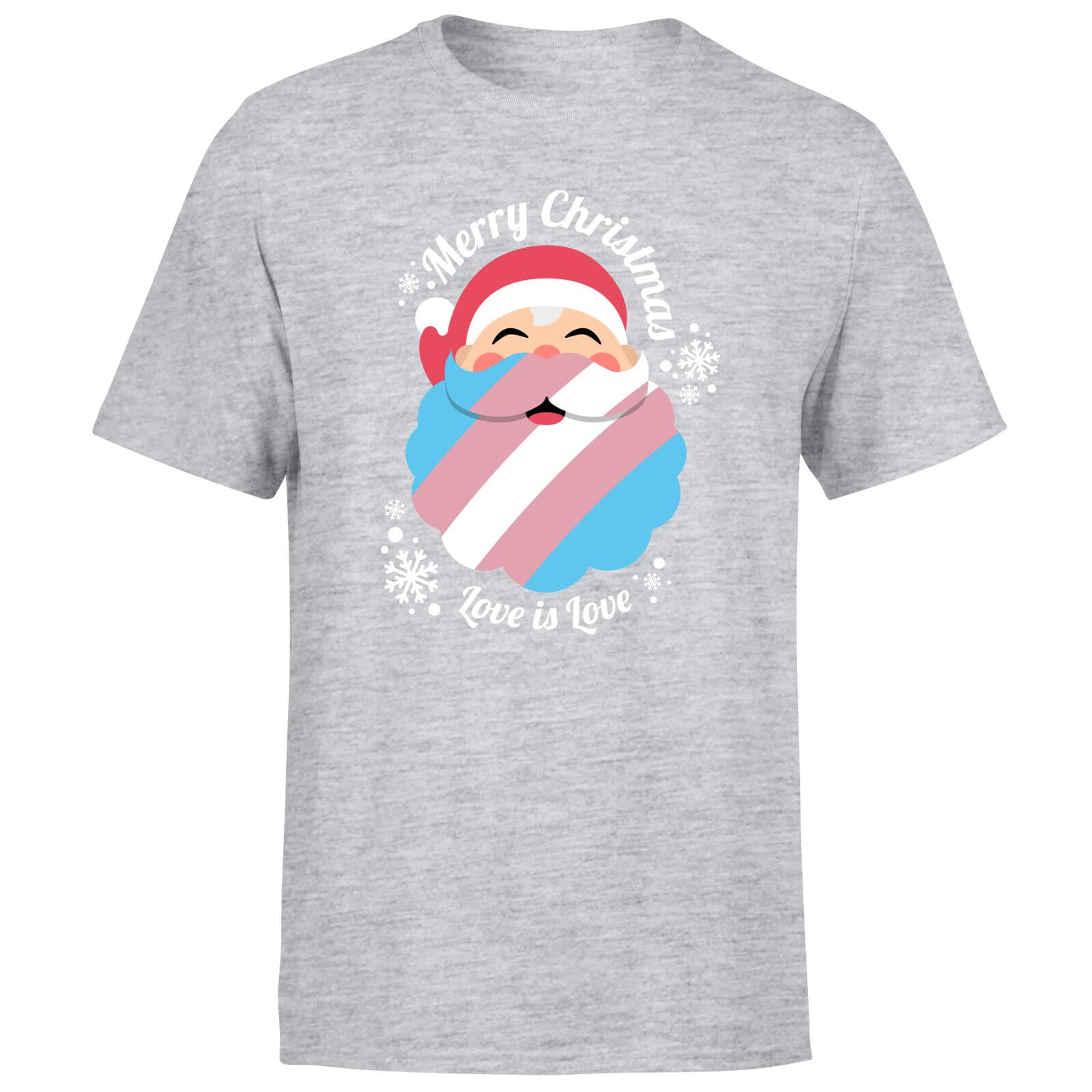 LGBTQ+ Trans Positive Christmas Men's T-Shirt - Grey - 5XL