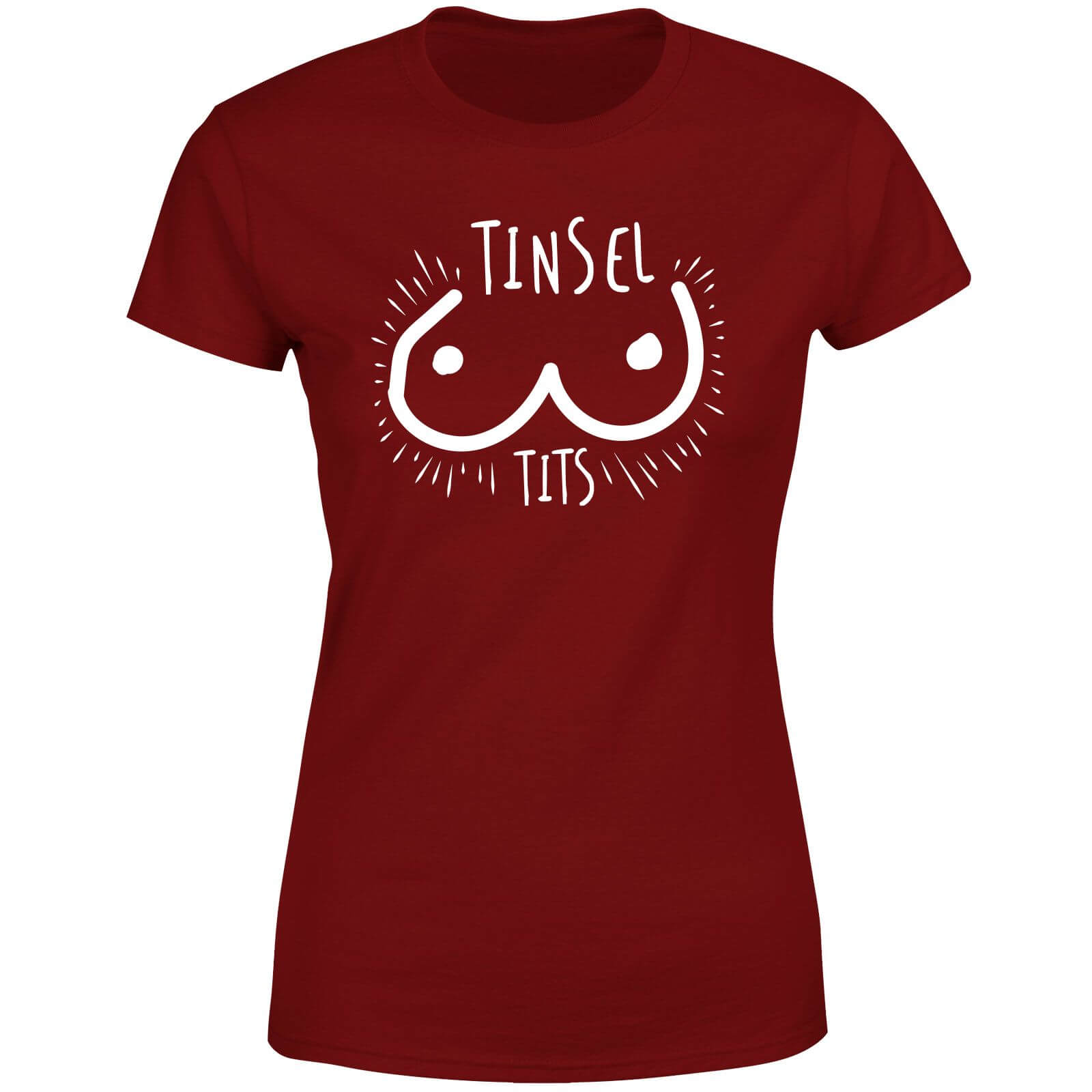 Tinsel Tits Women's T-Shirt - Burgundy - XS - Burgundy