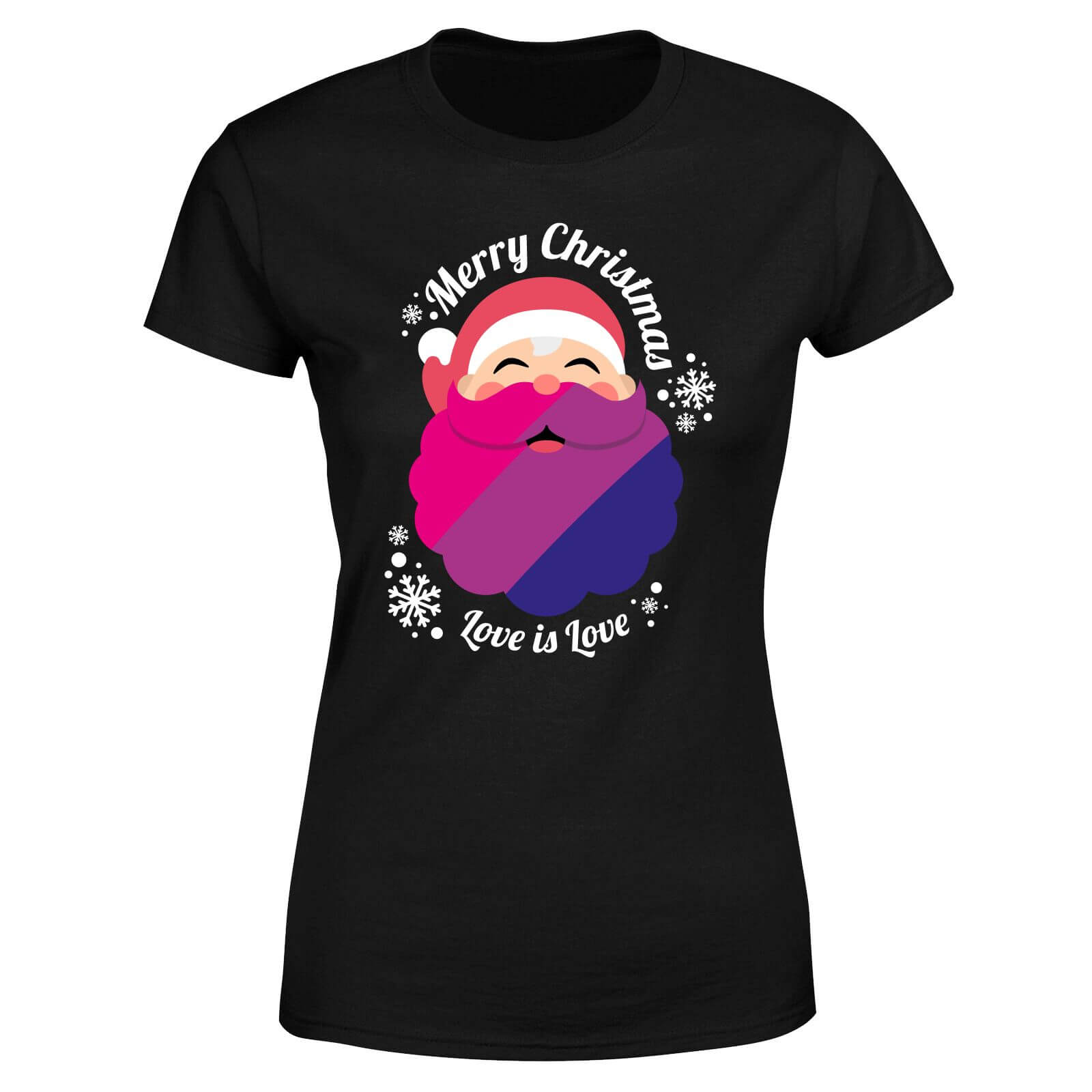 LGBTQ+ Bisexual Christmas Love Women's T-Shirt - Black - XS - Black