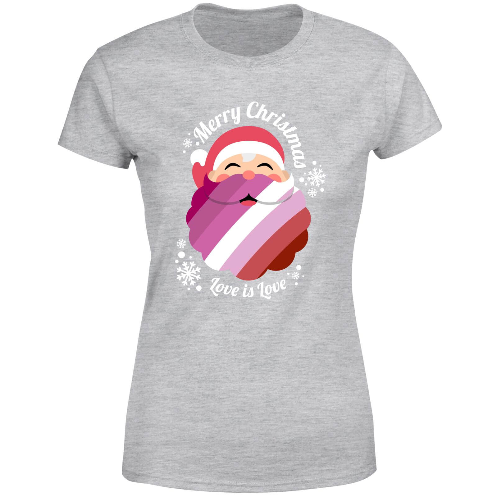LGBTQ+ Lesbian Christmas Love Women's T-Shirt - Grey - XS - Grey