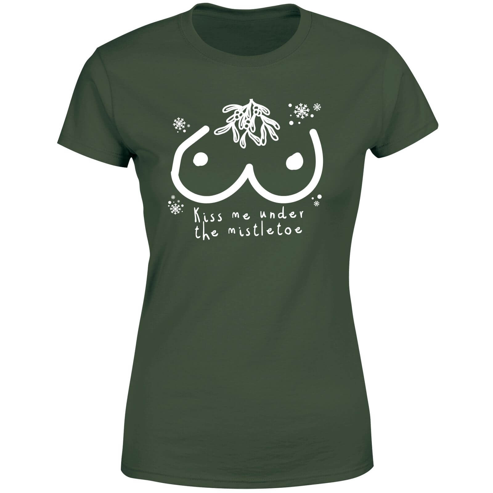 Kiss Me Under The Mistletoe Women's T-Shirt - Green - XS - Green