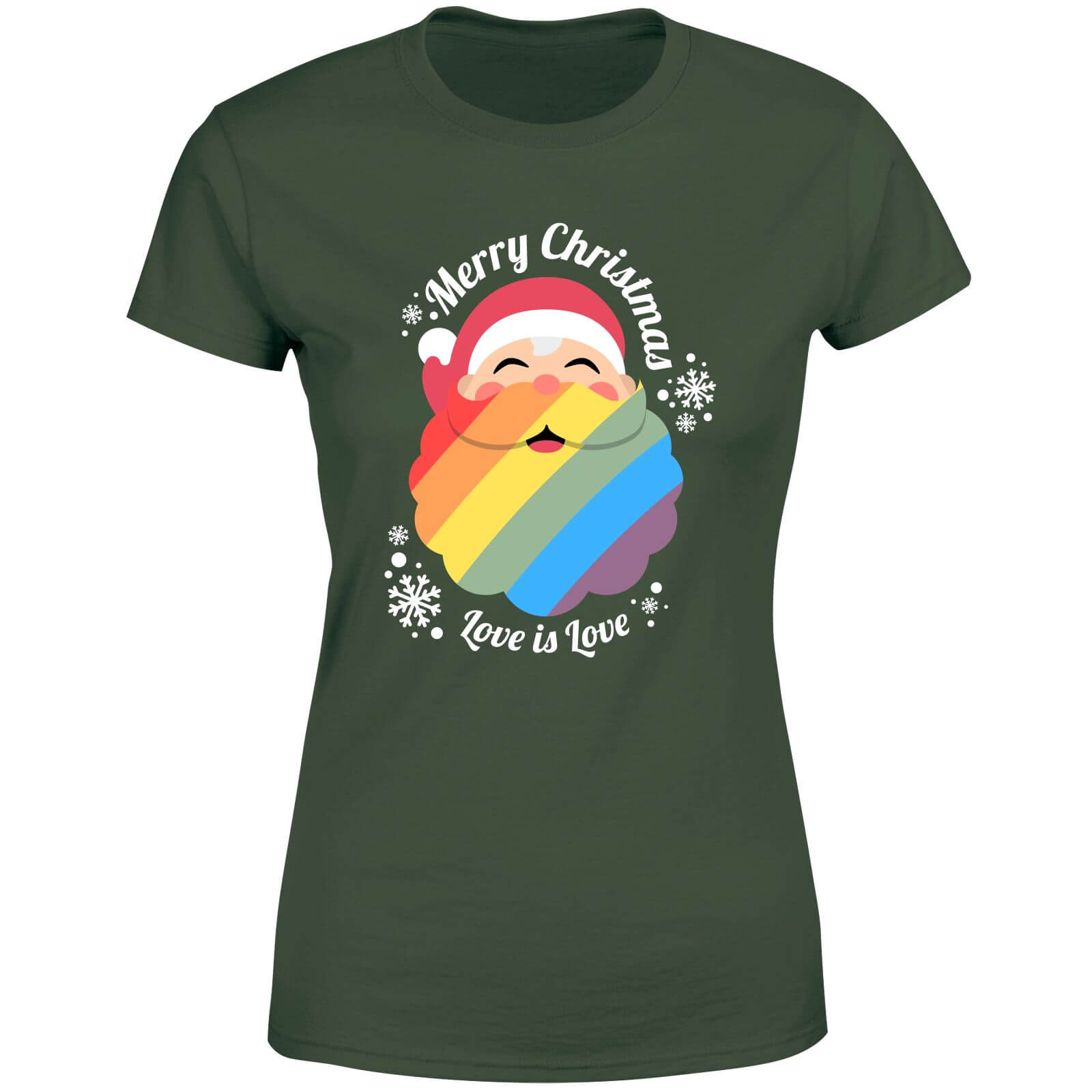 LGBTQ+ Christmas Love Women's T-Shirt - Green - S - Green