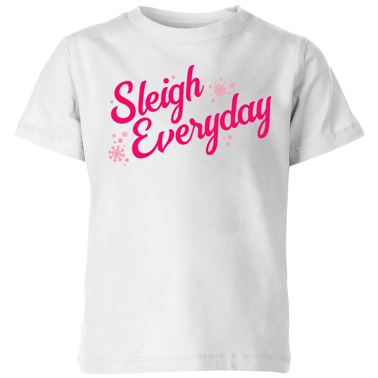 Snowy Sleigh Everyday Kids' T-Shirt - White - 3-4 Years - White