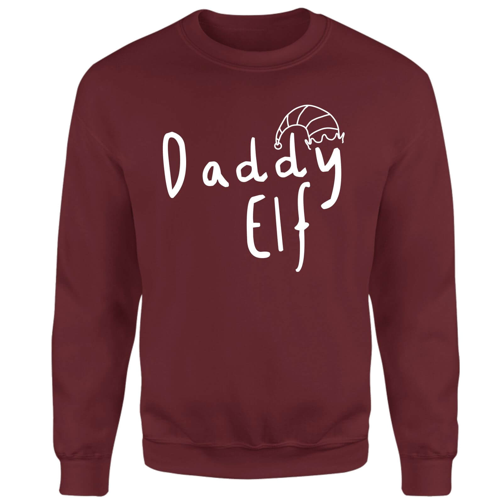 Daddy Elf Sweatshirt - Burgundy - XXL - Burgundy