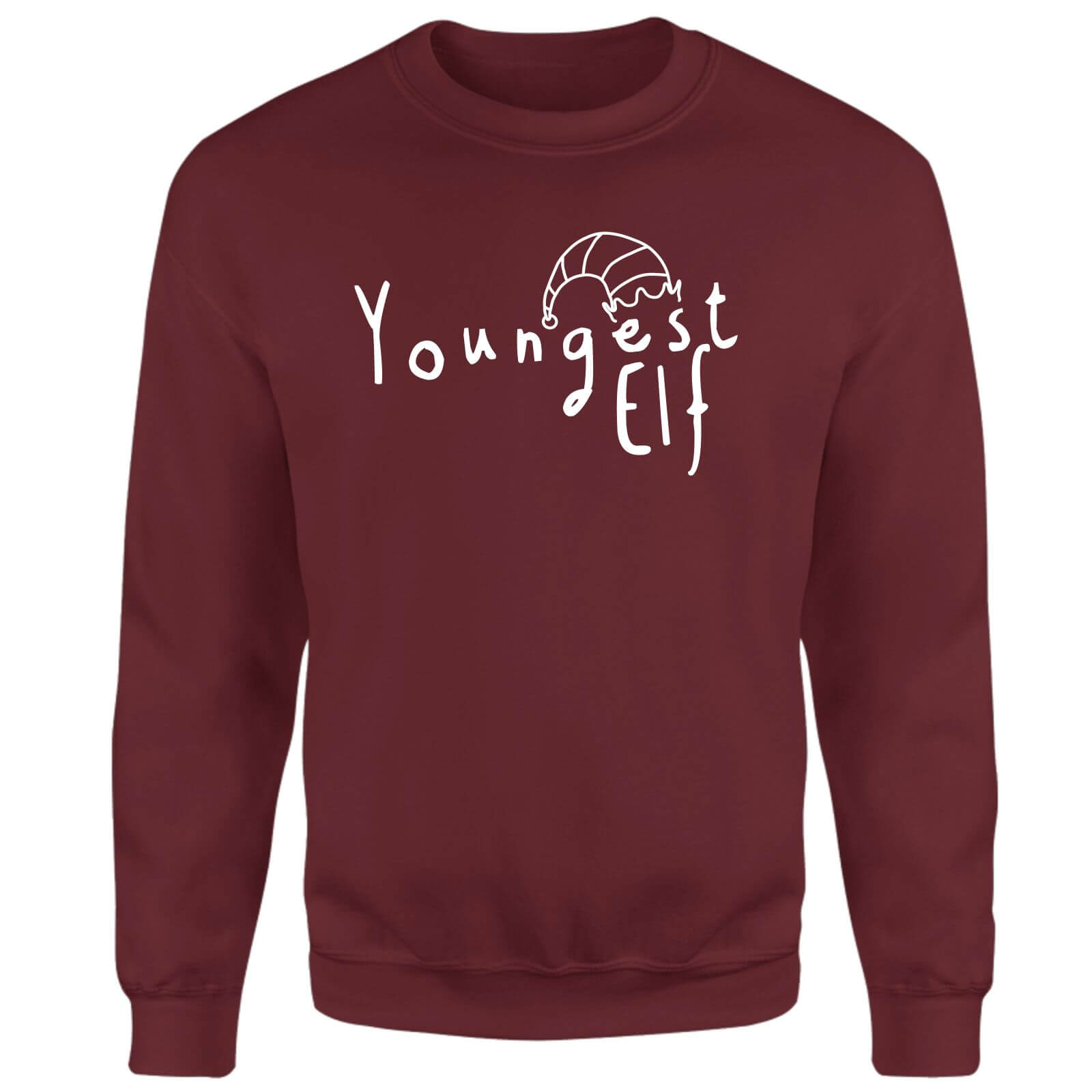 Youngest Elf Sweatshirt - Burgundy - S - Burgundy