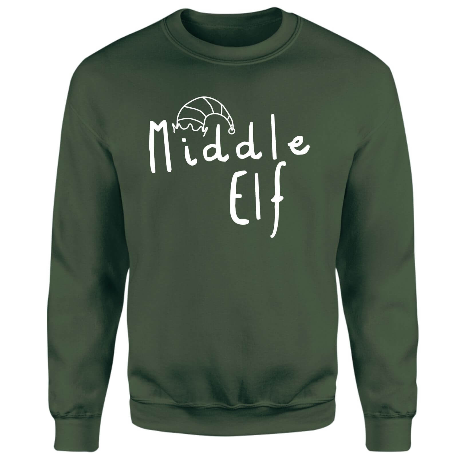 Middle Christmas Elf Sweatshirt - Green - M - Green