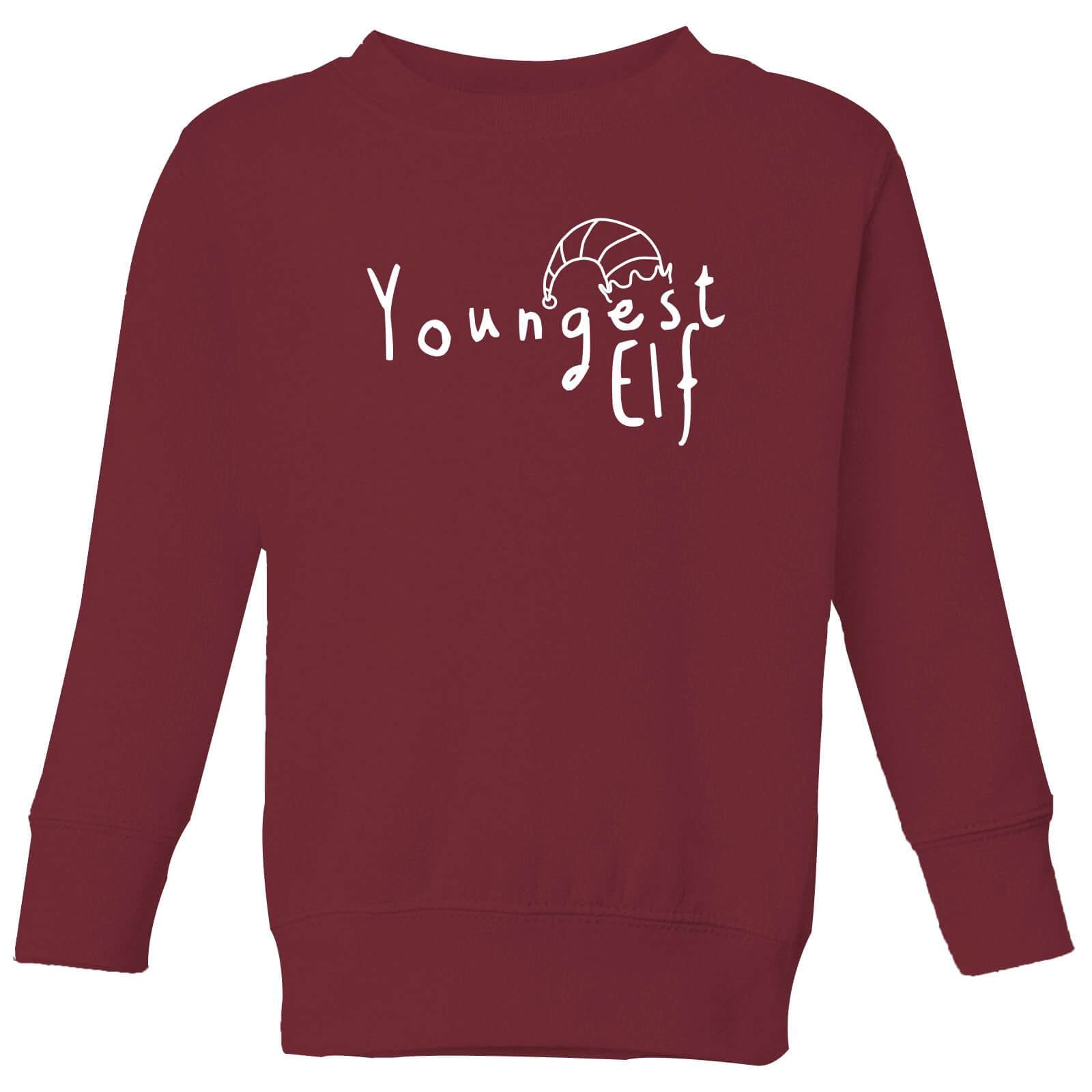 Youngest Elf Kids' Sweatshirt - Burgundy - 3-4 Years - Burgundy