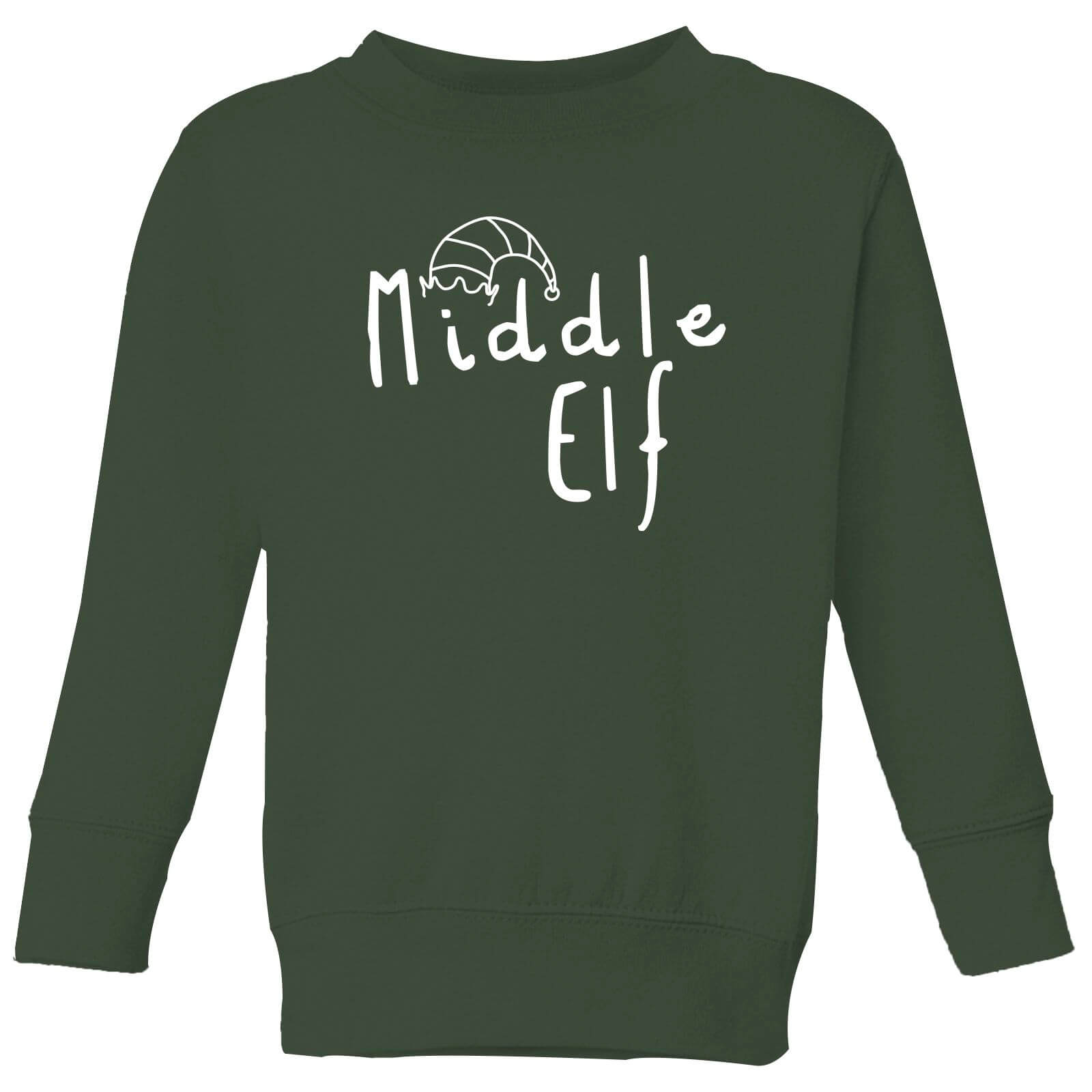 Middle Christmas Elf Kids' Sweatshirt - Green - 9-10 Years - Green
