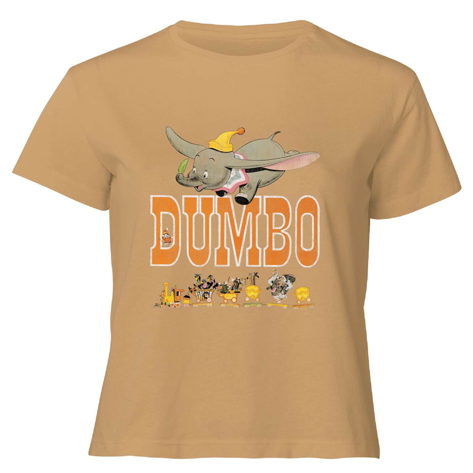 dumbo the one the only women's cropped t-shirt - tan - s - tan
