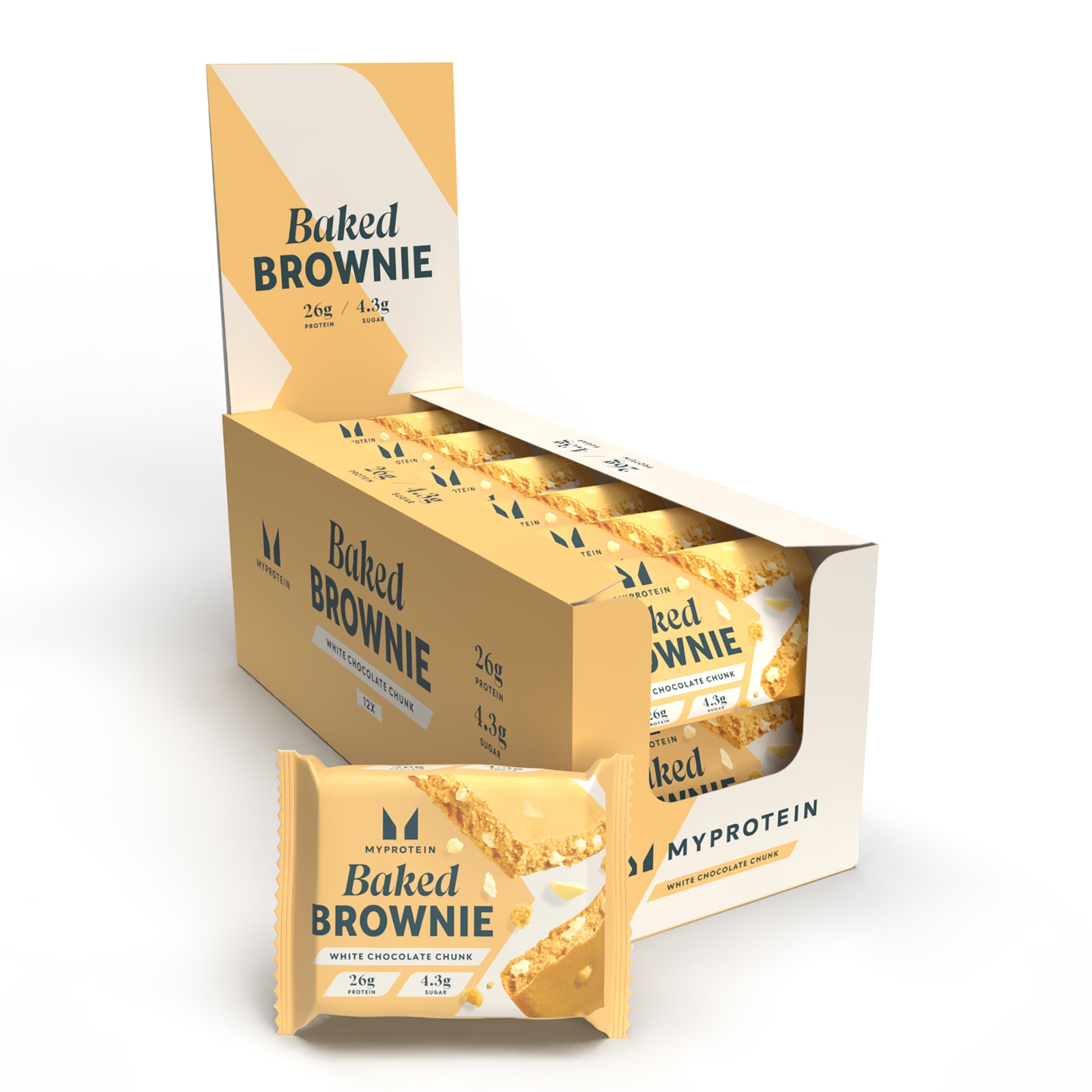 5059883116600 - Protein Brownie - 12 x 75g - White Chocolate Chunk