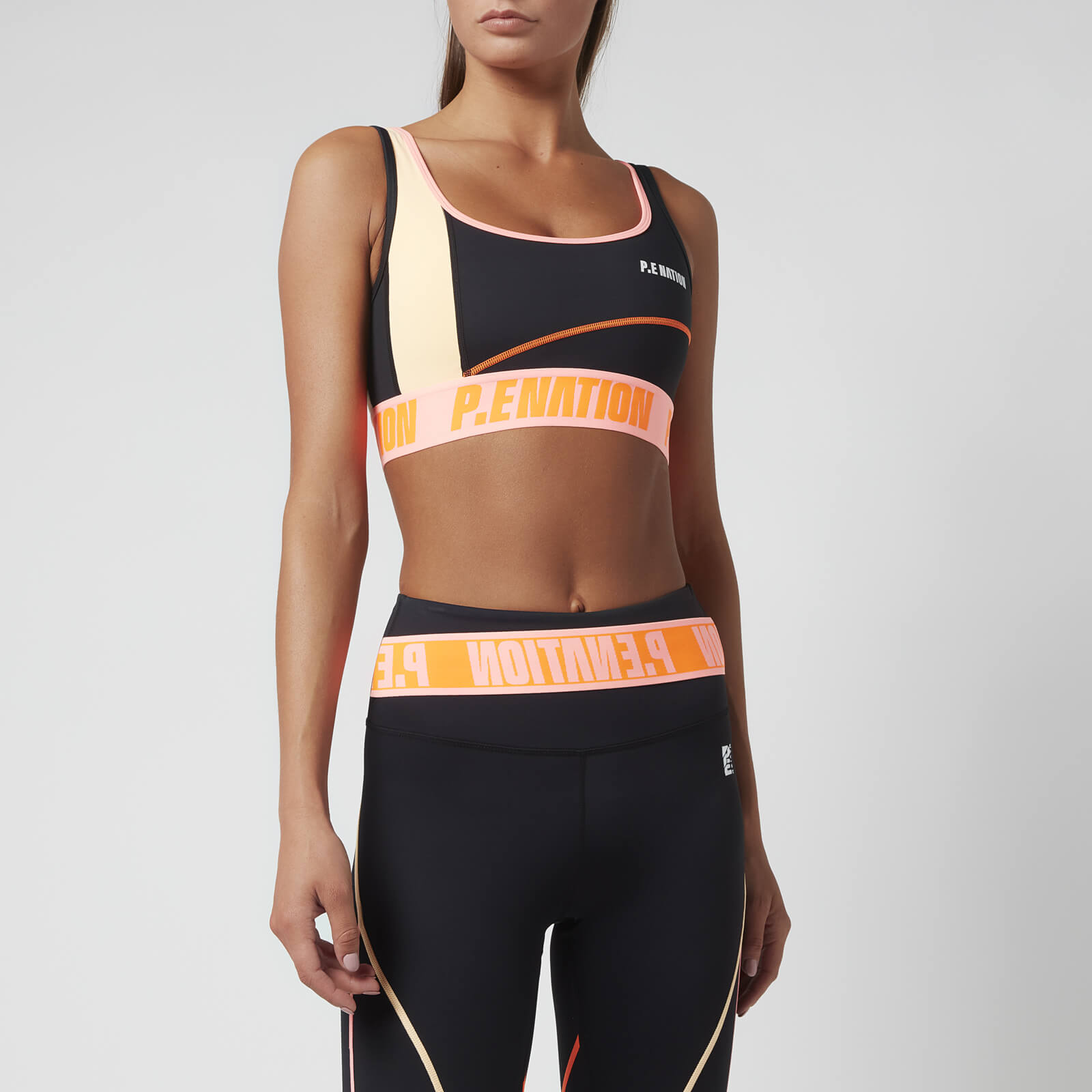 P.E Nation Women's Double Cross Sports Bra - Black - XS