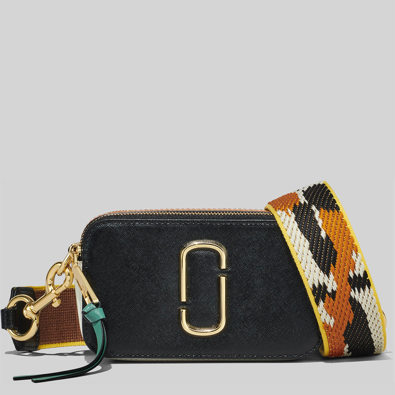 Marc Jacobs Women's Snapshot Bi Colour Crossbody Bag - Black/Honey Ginger Multi