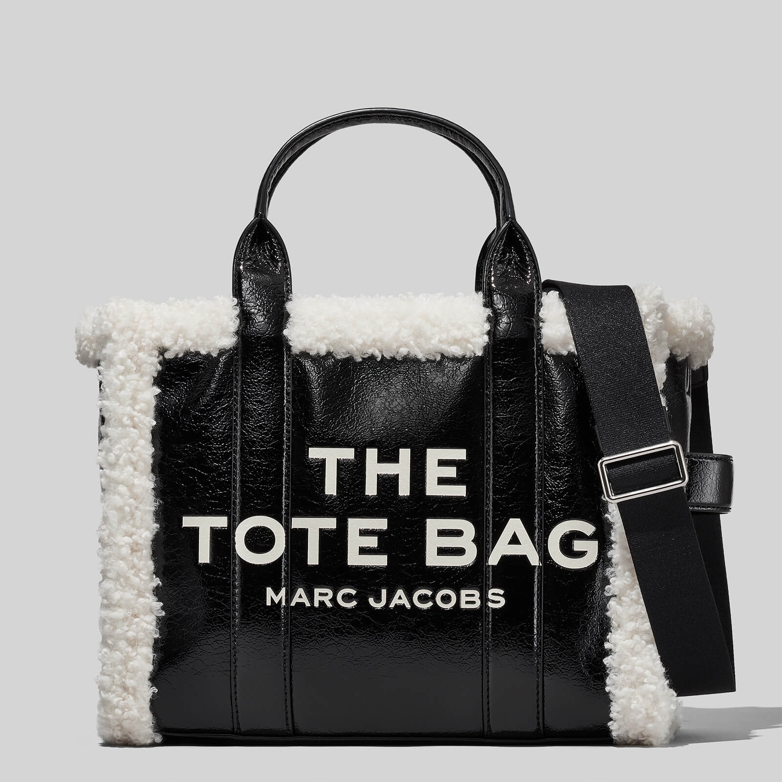 Marc Jacobs Women's The Small Tote Bag Shearling - Black/White