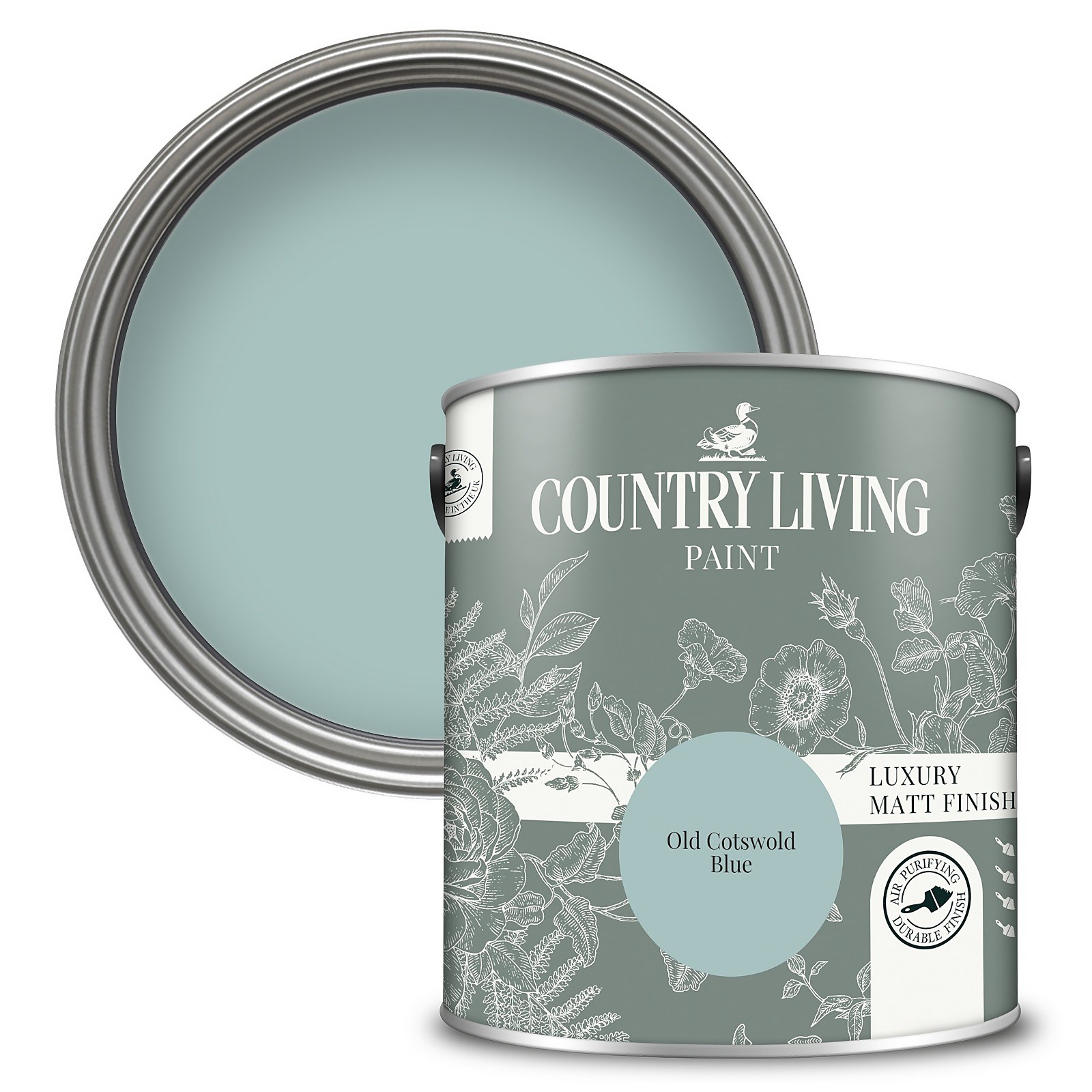 Photo of Country Living Matt Emulsion Multi-surface Paint Old Cotswold Blue - 2.5l