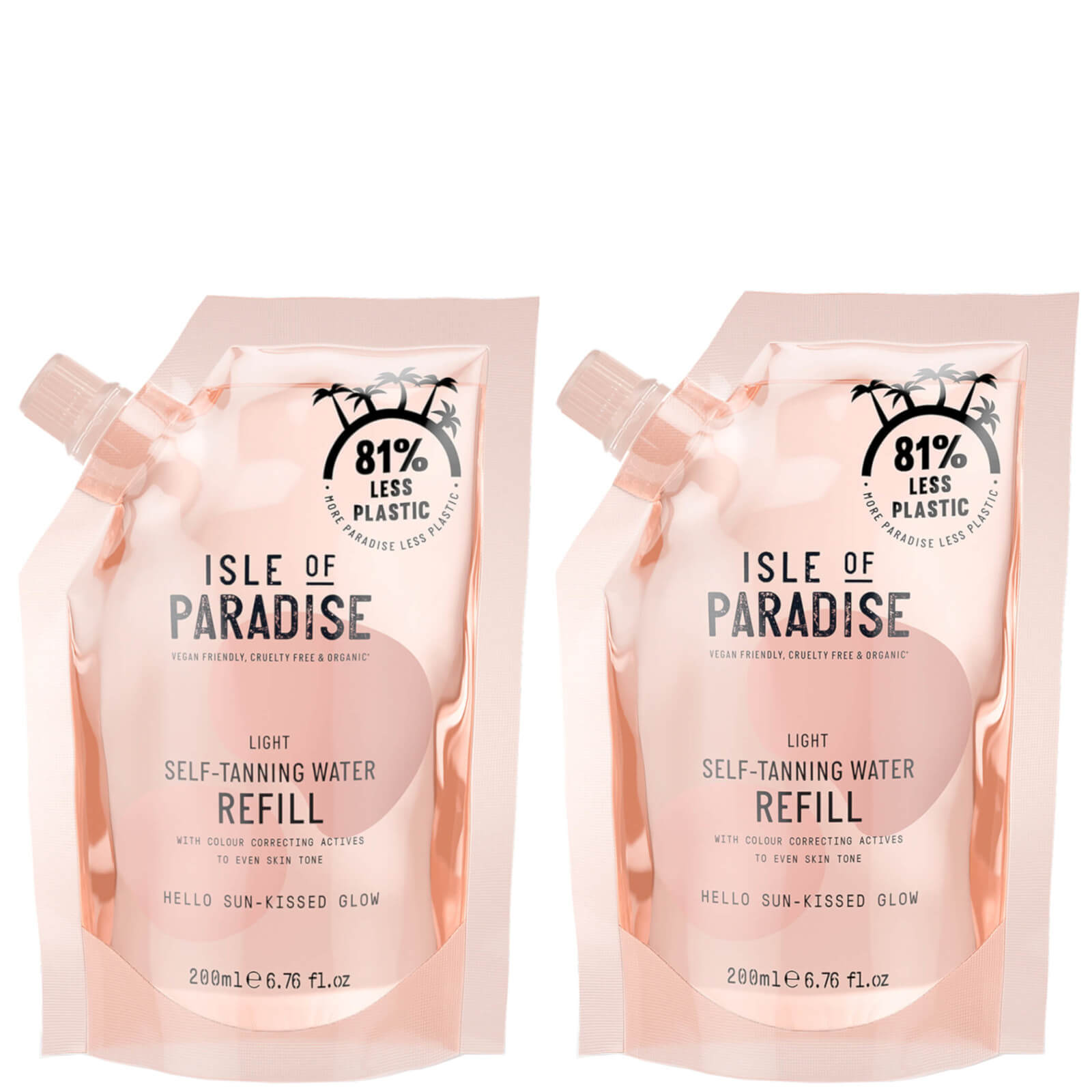 Isle of Paradise Light Self-Tanning Water Refill Duo (Worth £29.9)