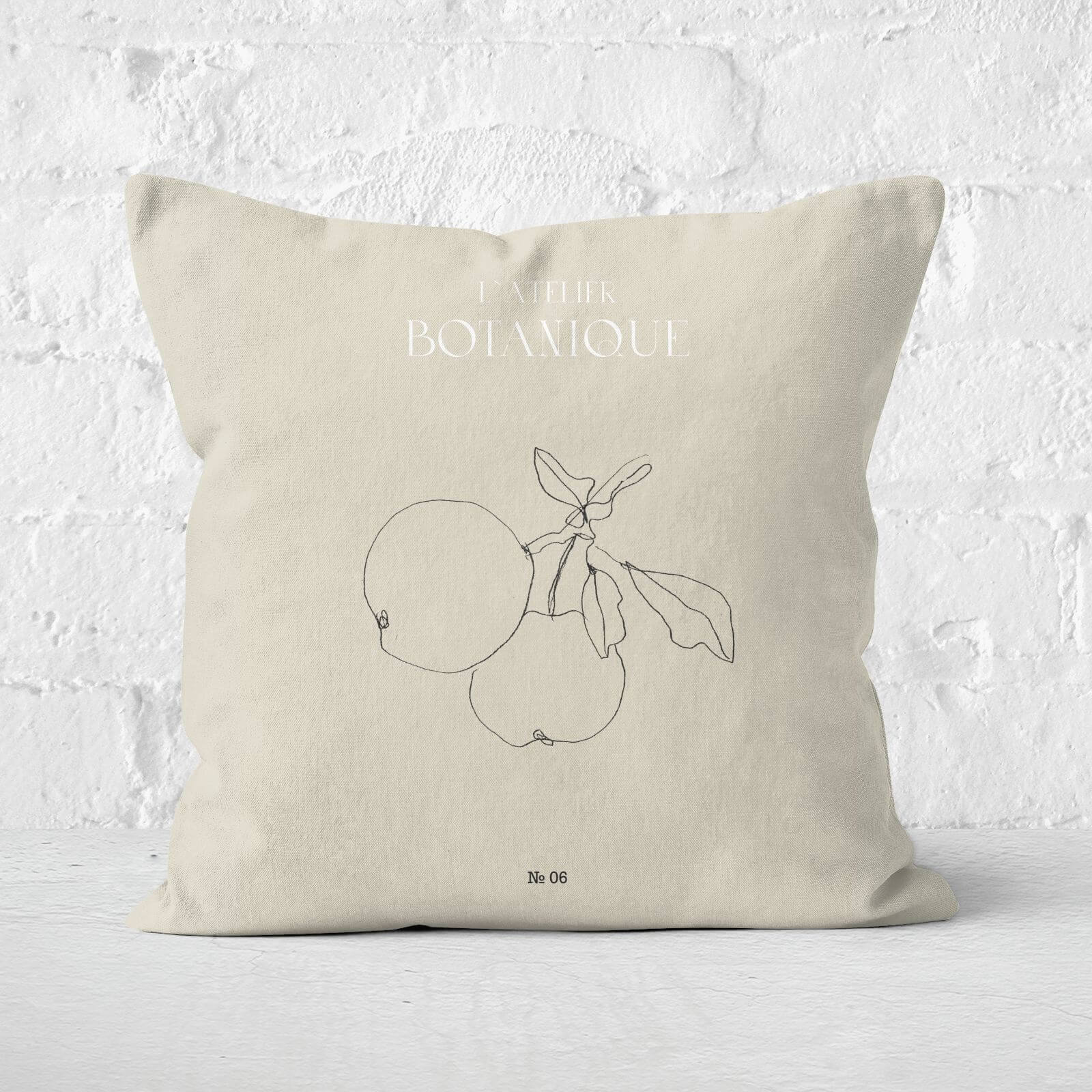 Atelier Botanique Orange Square Cushion - 50x50cm - Soft Touch
