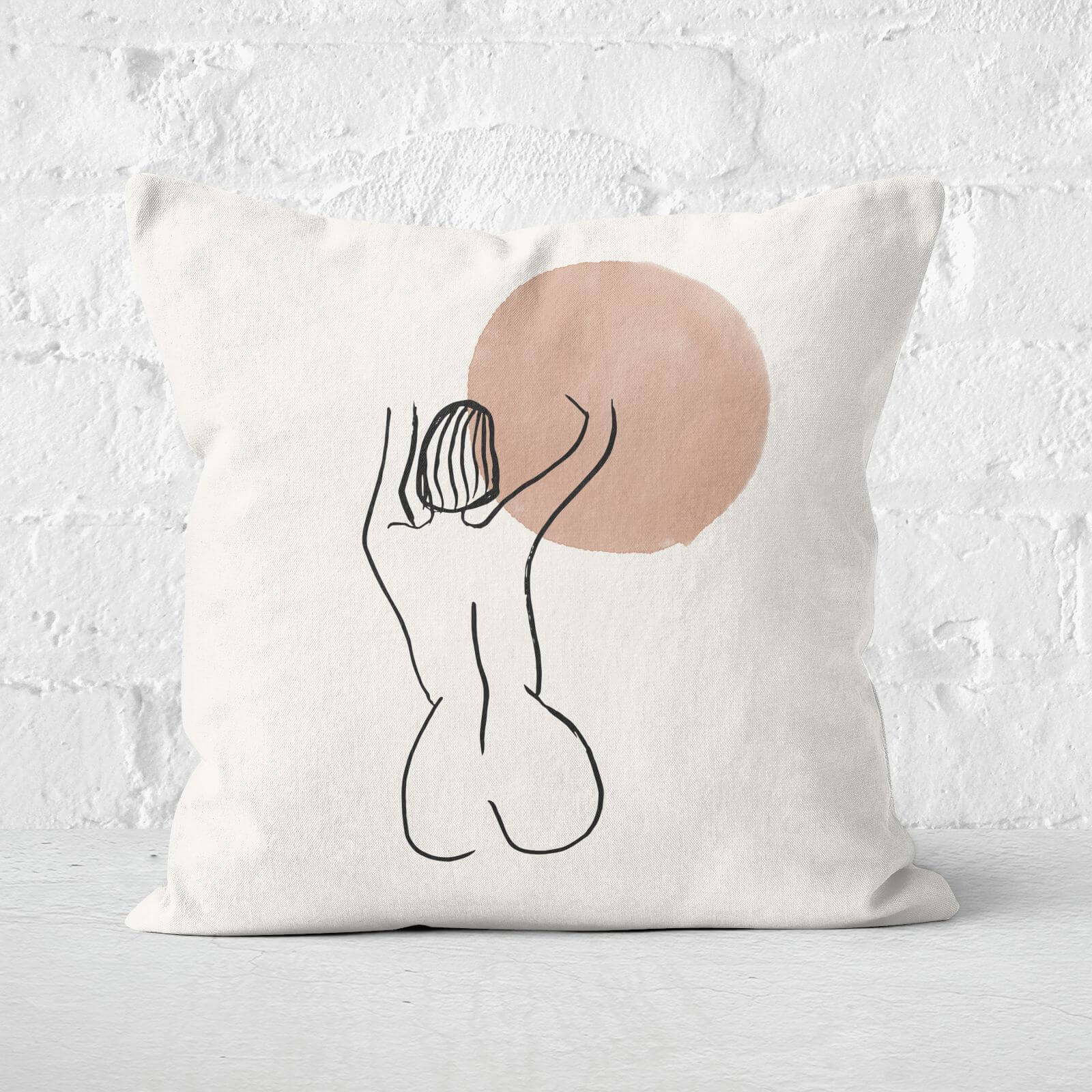 Pear Line Shape Square Cushion - 40x40cm - Soft Touch