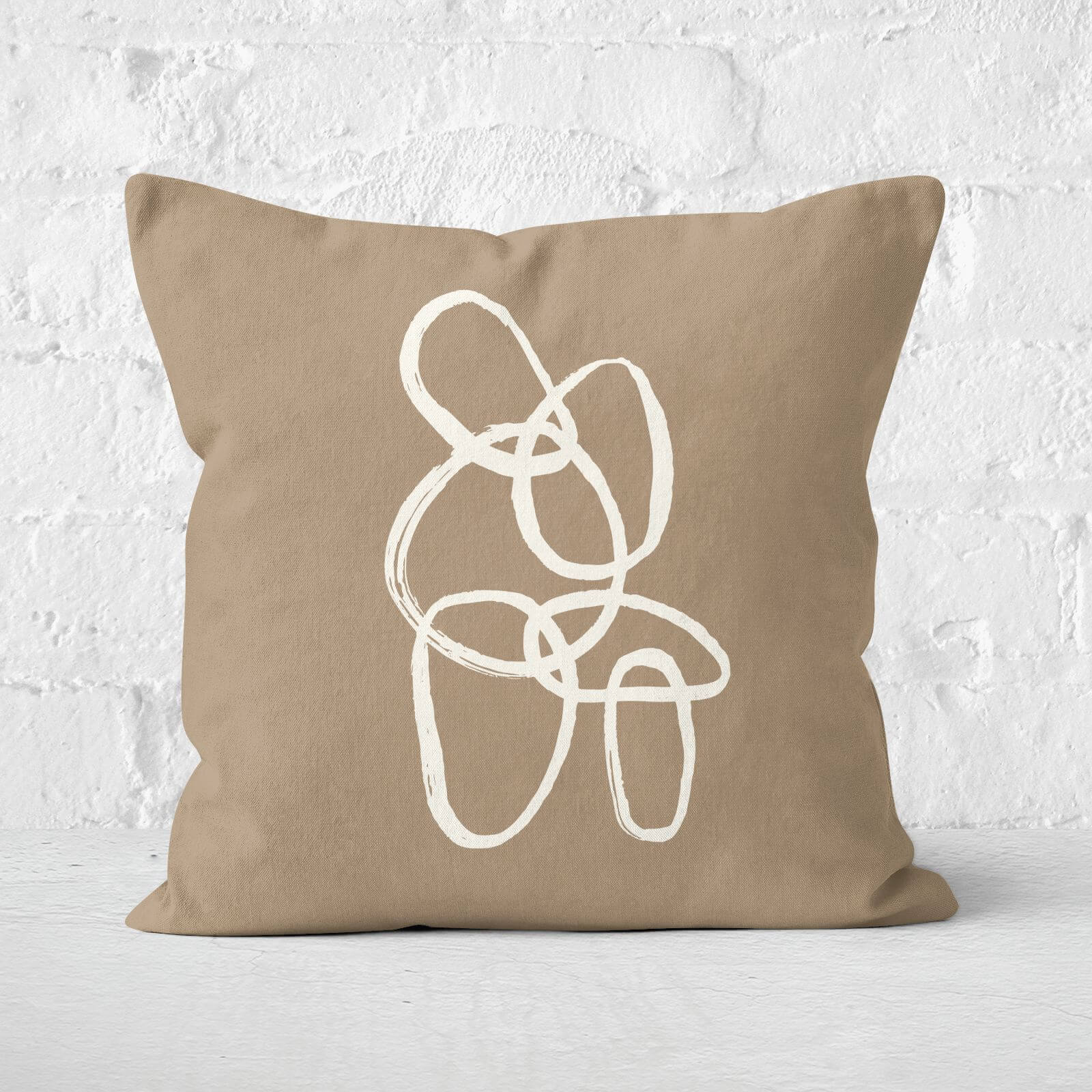 Abstract Links Square Cushion - 50x50cm - Soft Touch