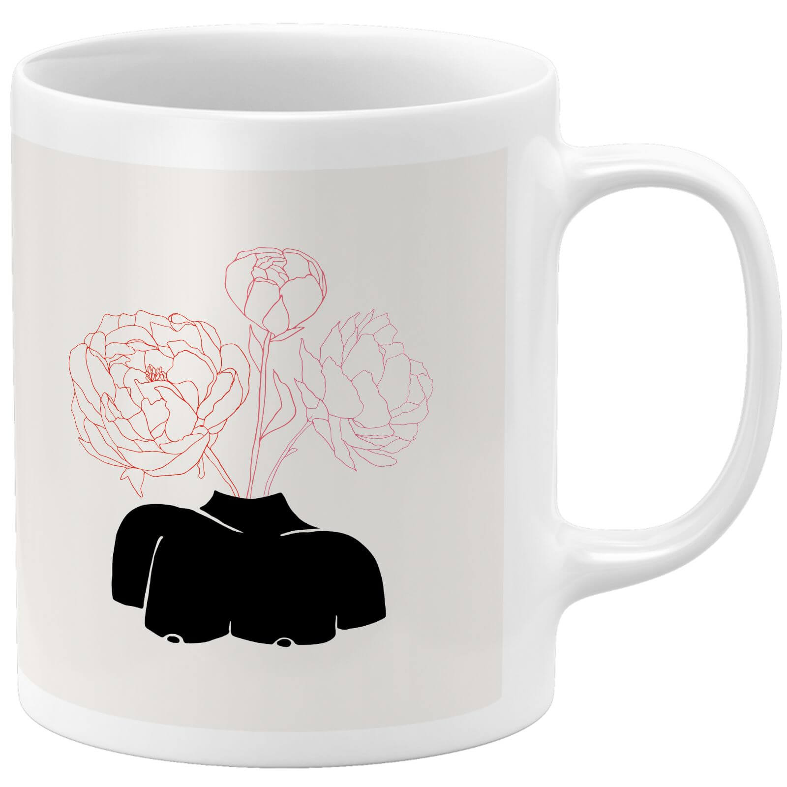 Vases Sculptures Bust Peonies Mug