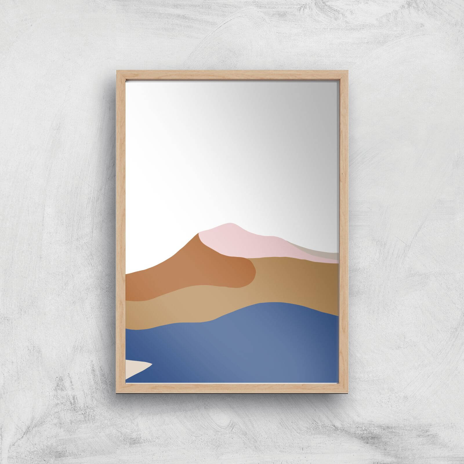 Abstract Dunes Giclee Art Print - A4 - Wooden Frame