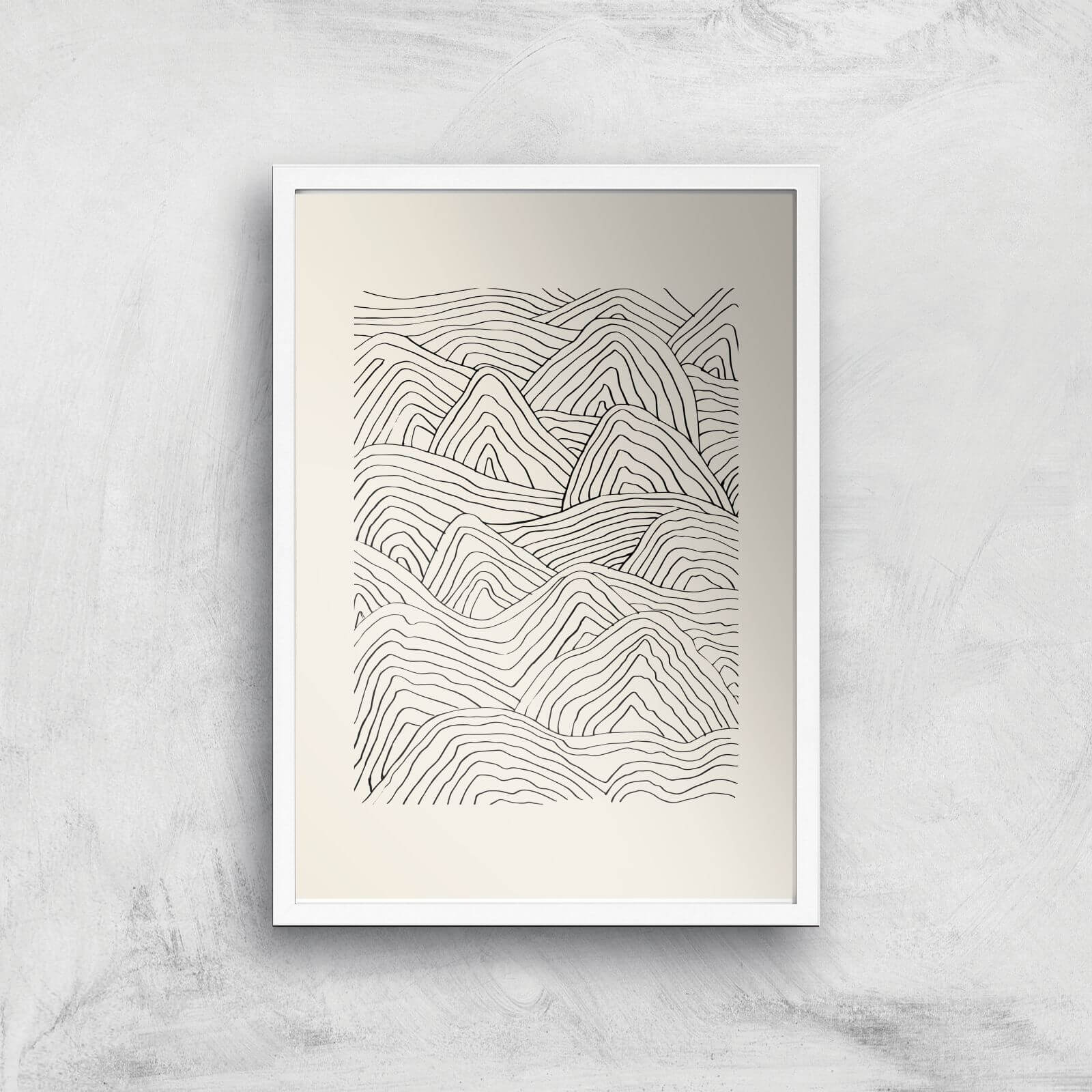 Organic Dune Giclee Art Print - A3 - White Frame