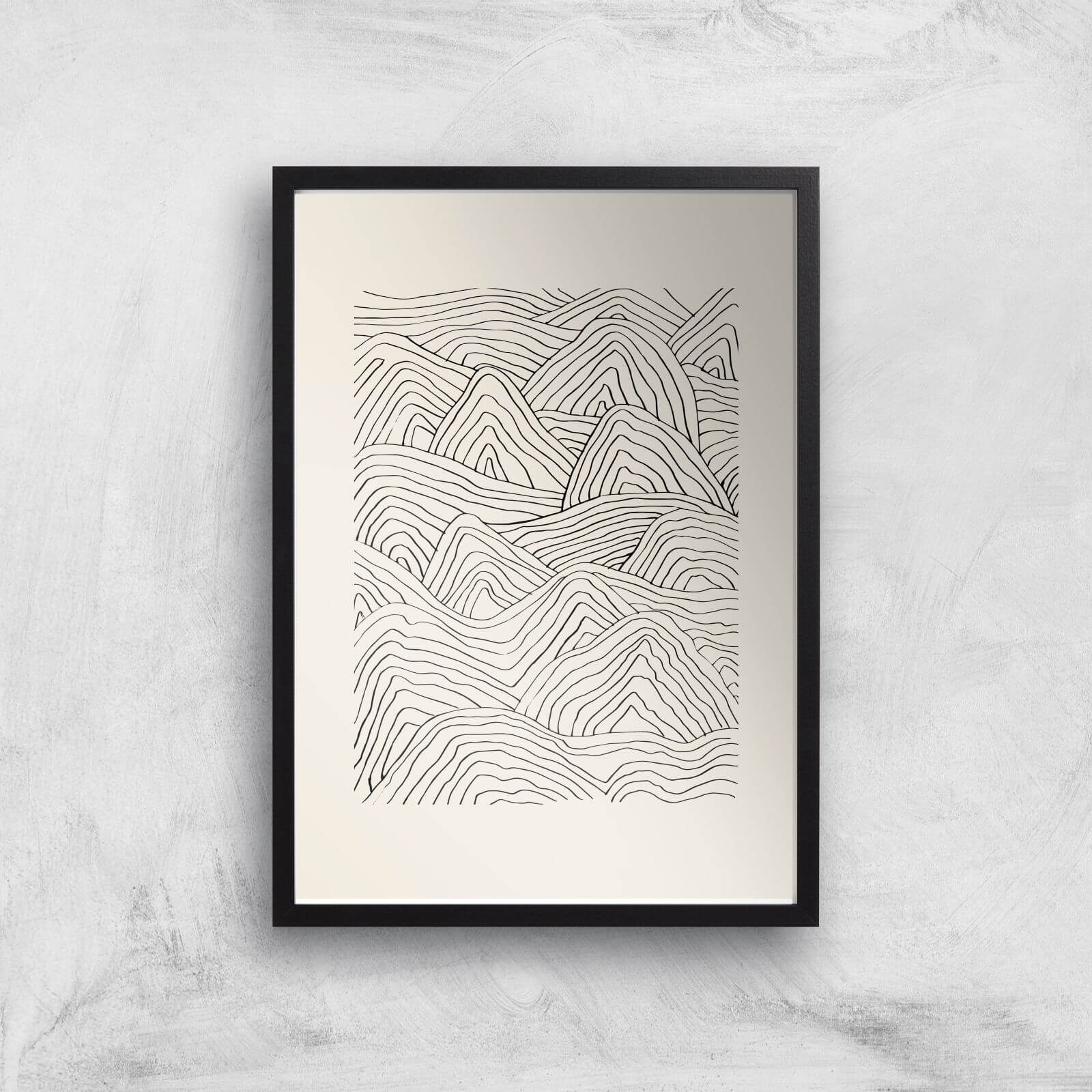 Organic Dune Giclee Art Print - A2 - Black Frame