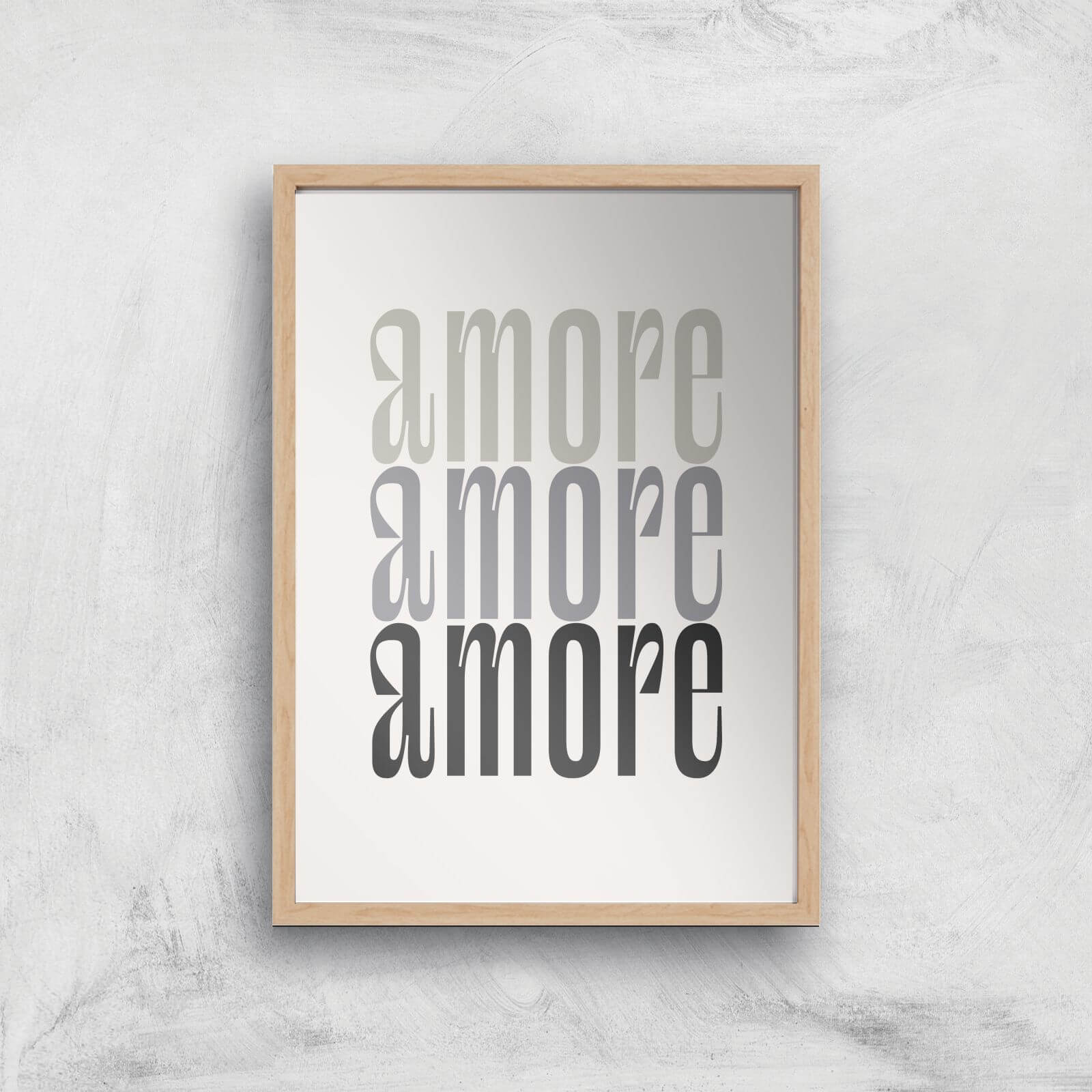 Amore Amore Amore Giclee Art Print - A2 - Wooden Frame