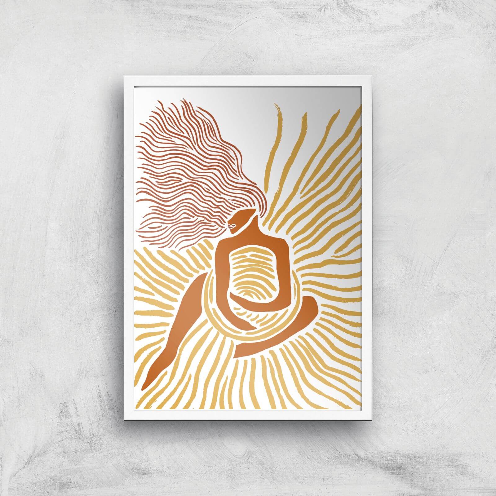 Embracing The Sun Giclee Art Print - A2 - White Frame