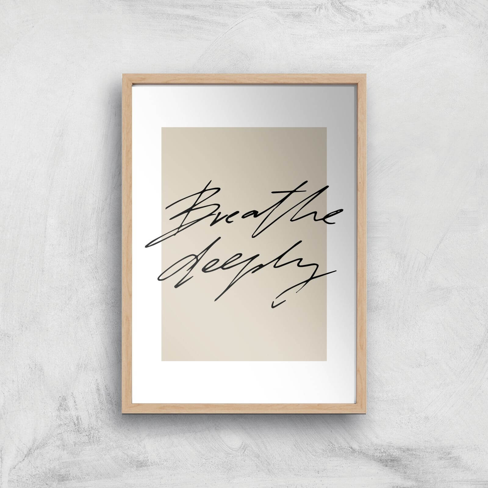 Breathe Deeply Giclee Art Print - A2 - Wooden Frame