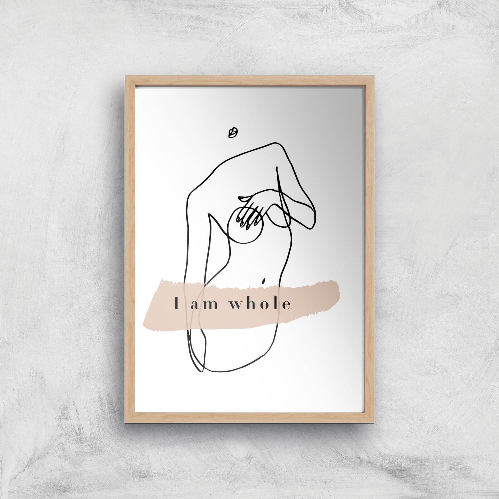 I Am Whole Giclee Art Print - A3 - Wooden Frame