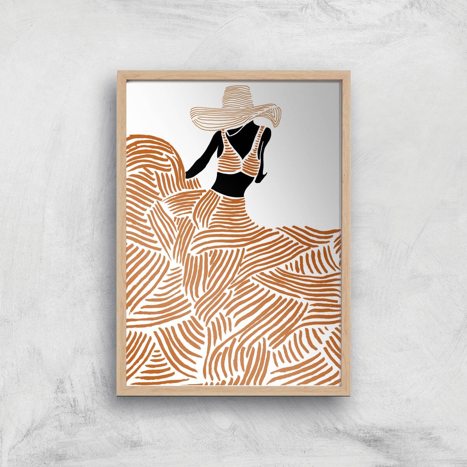 Diving Into Earth Giclee Art Print - A4 - Wooden Frame