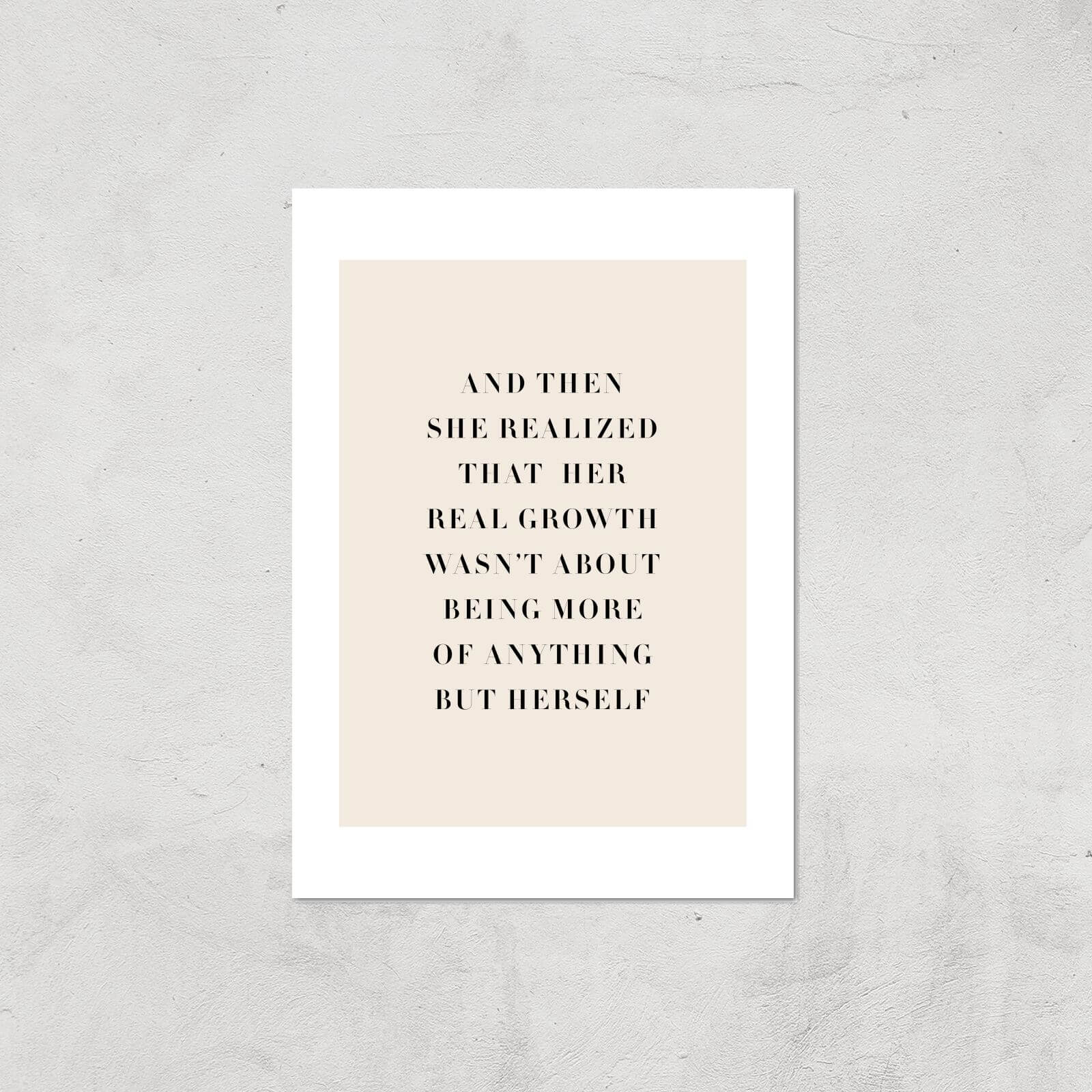 And Then She Realized Giclee Art Print - A3 - Print Only