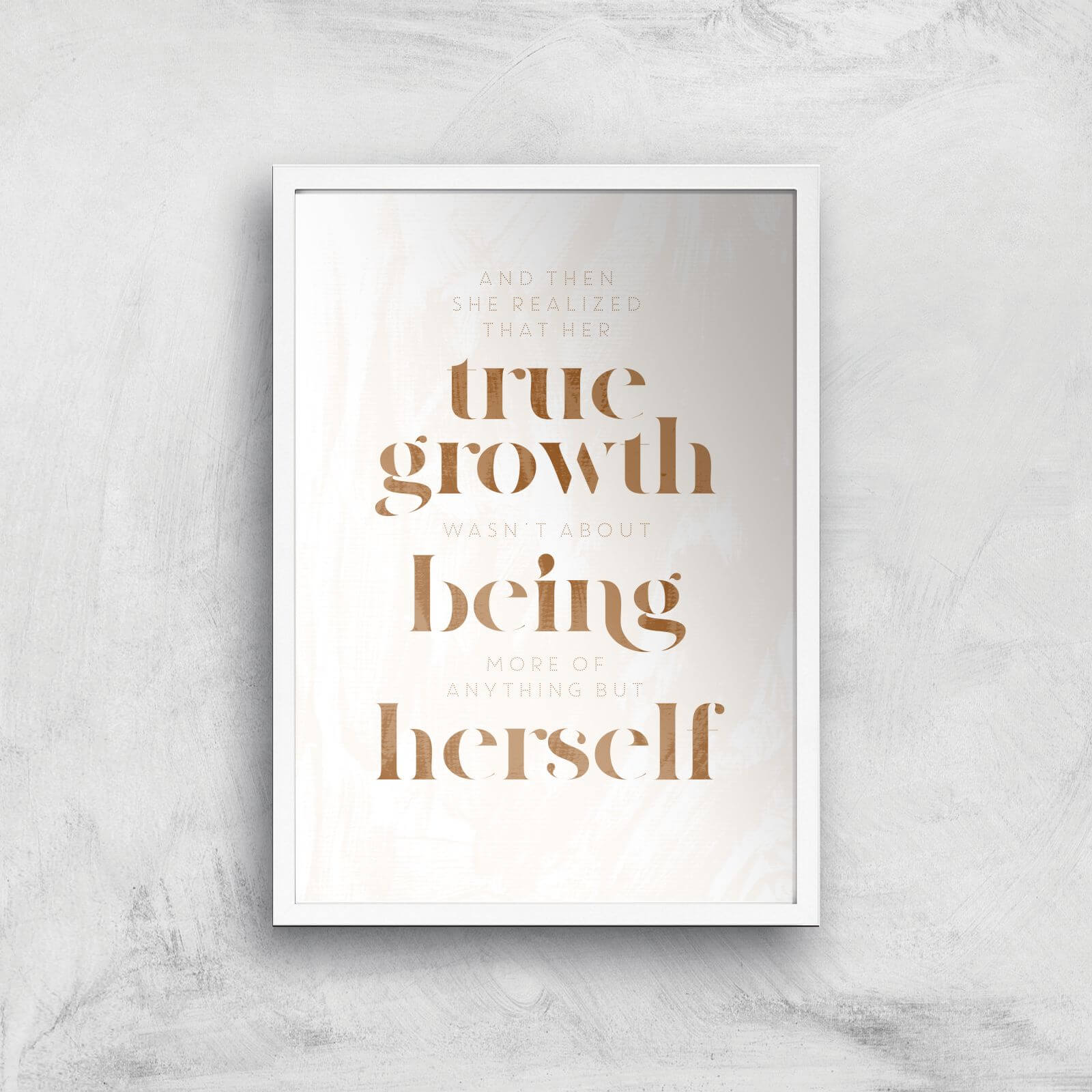 And Then She Realized Giclee Art Print - A3 - White Frame