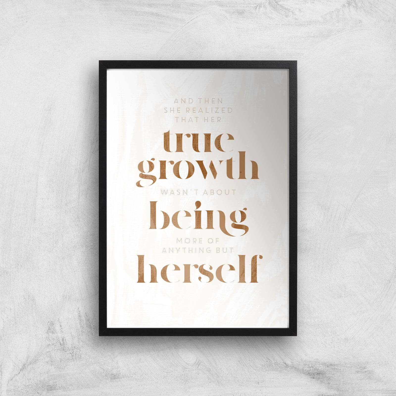 And Then She Realized Giclee Art Print - A3 - Black Frame