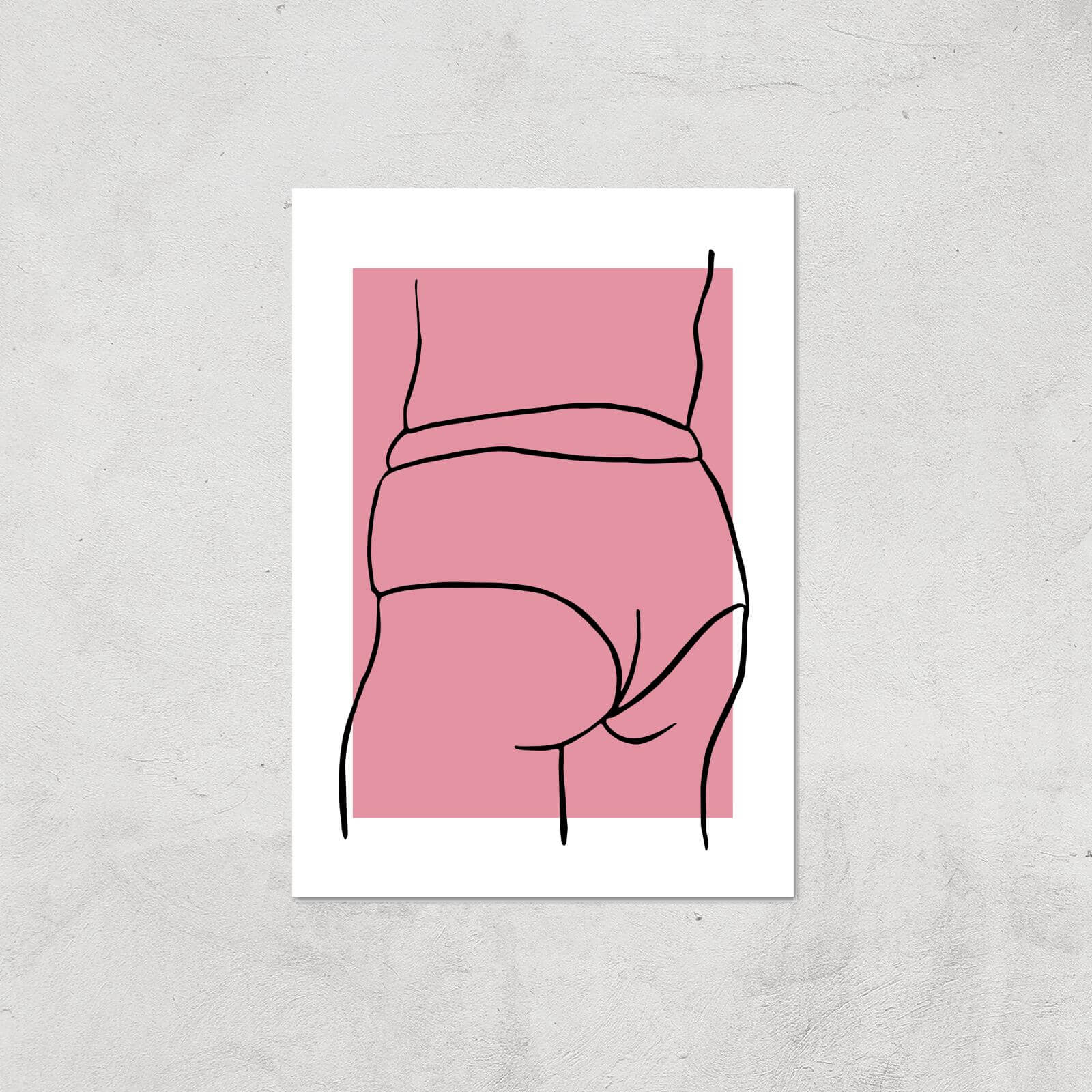 Curvy Female Giclee Art Print - A4 - Print Only