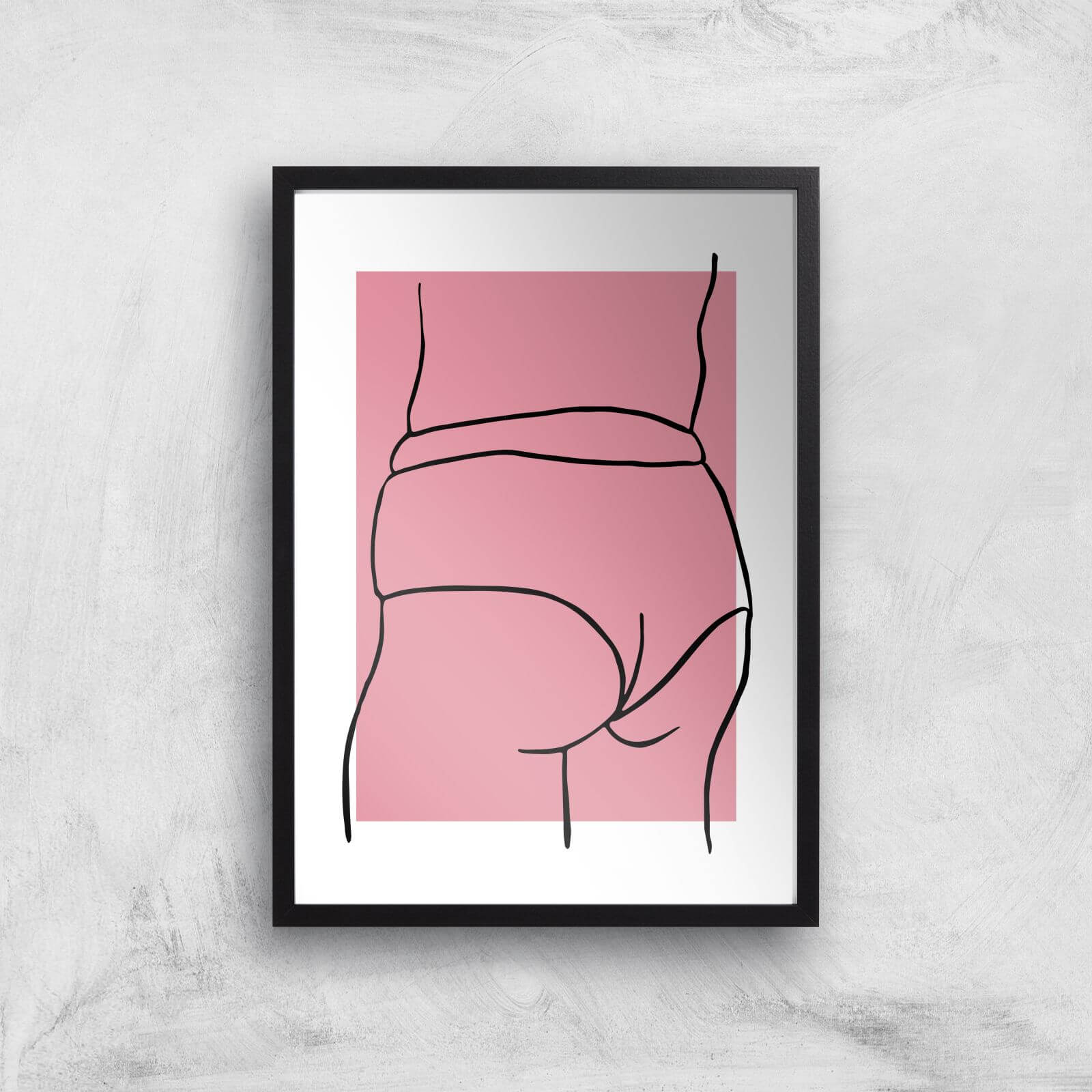 Curvy Female Giclee Art Print - A2 - Black Frame