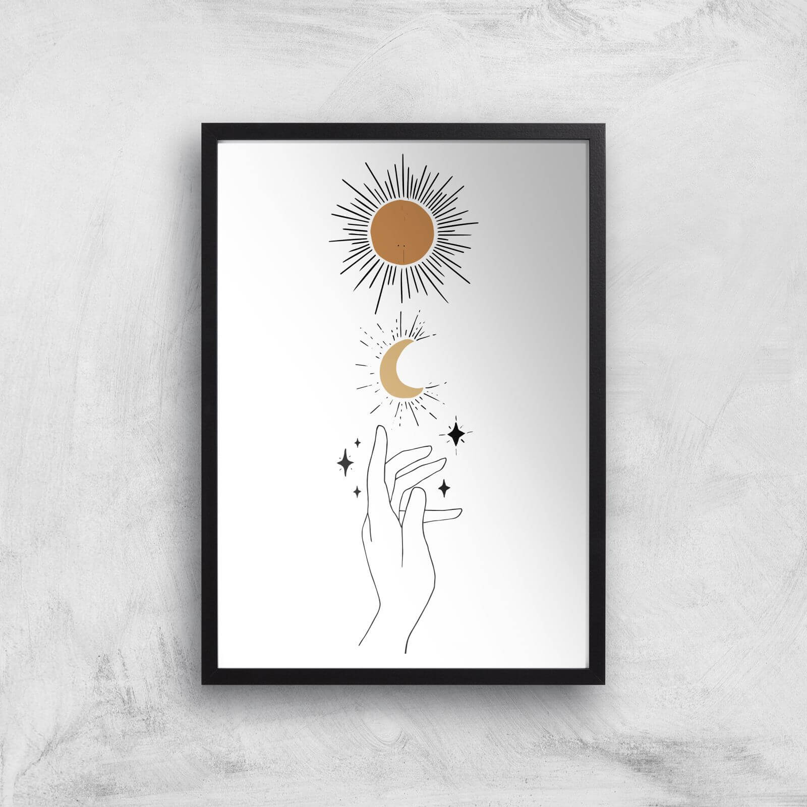 Hands Celestial Giclee Art Print - A2 - Black Frame