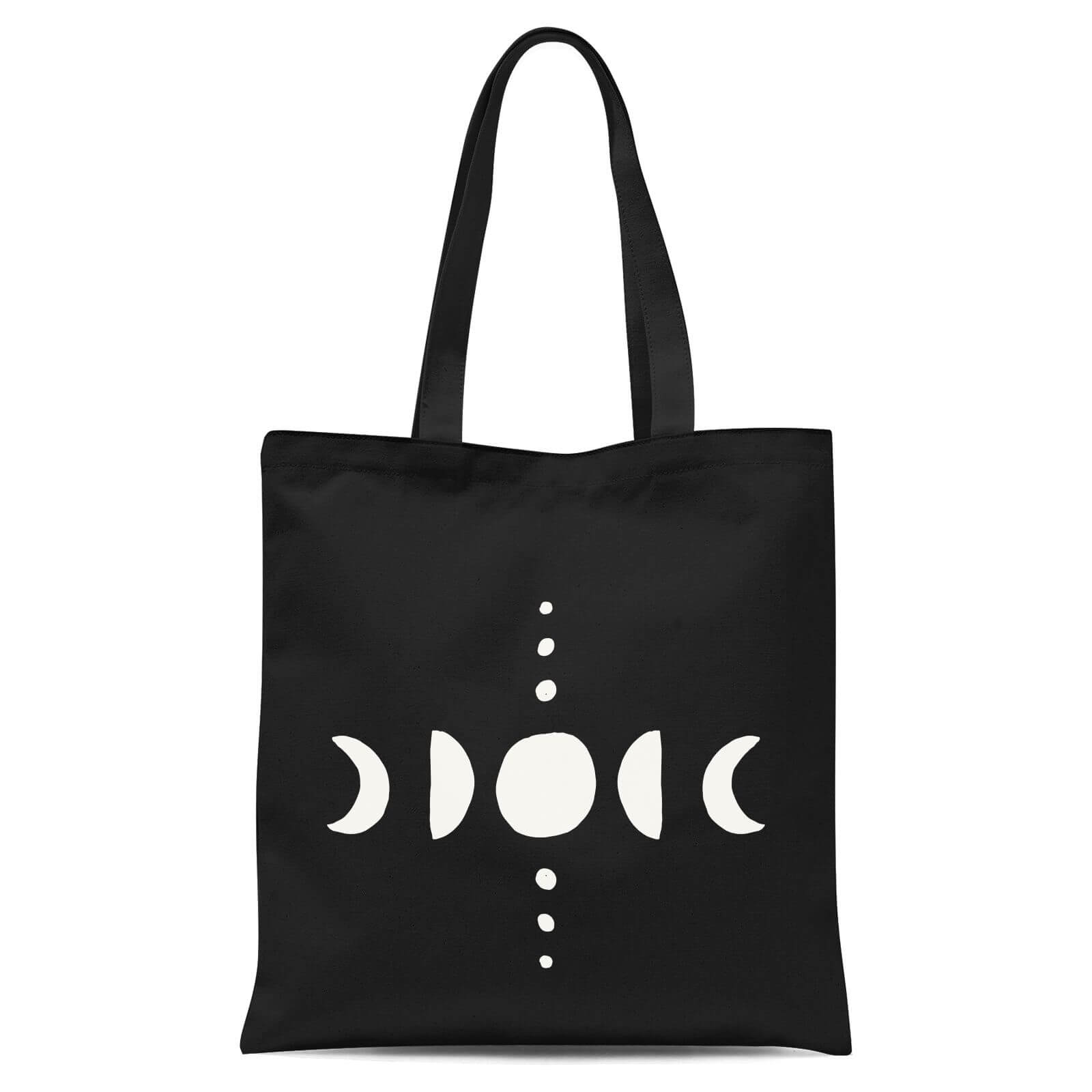Dark Moon Phase Tote Bag - Black
