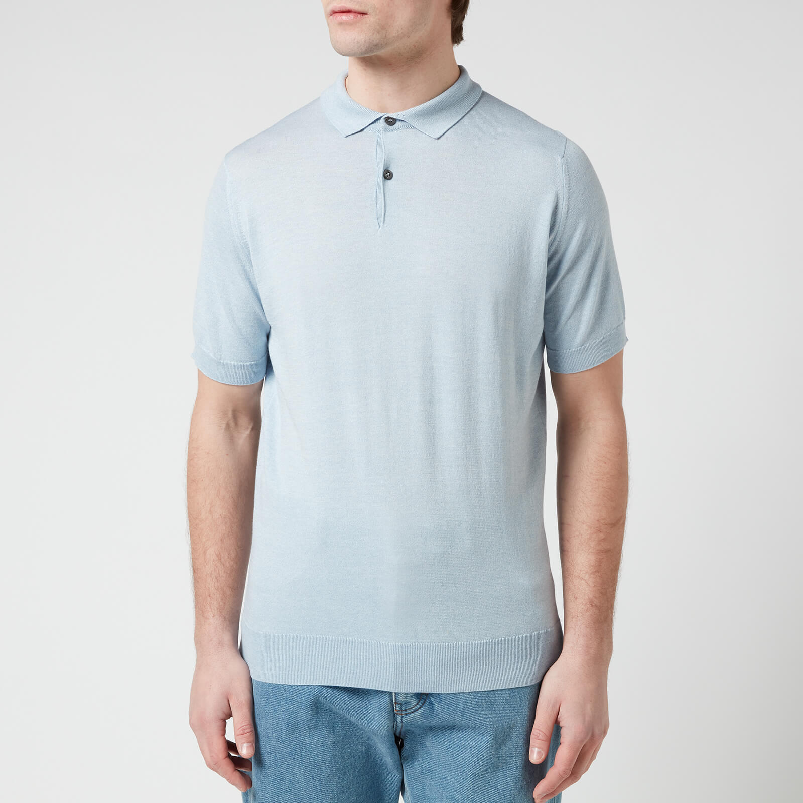 John Smedley Men's Cpayton Polo Shirt - Blue Sky - S