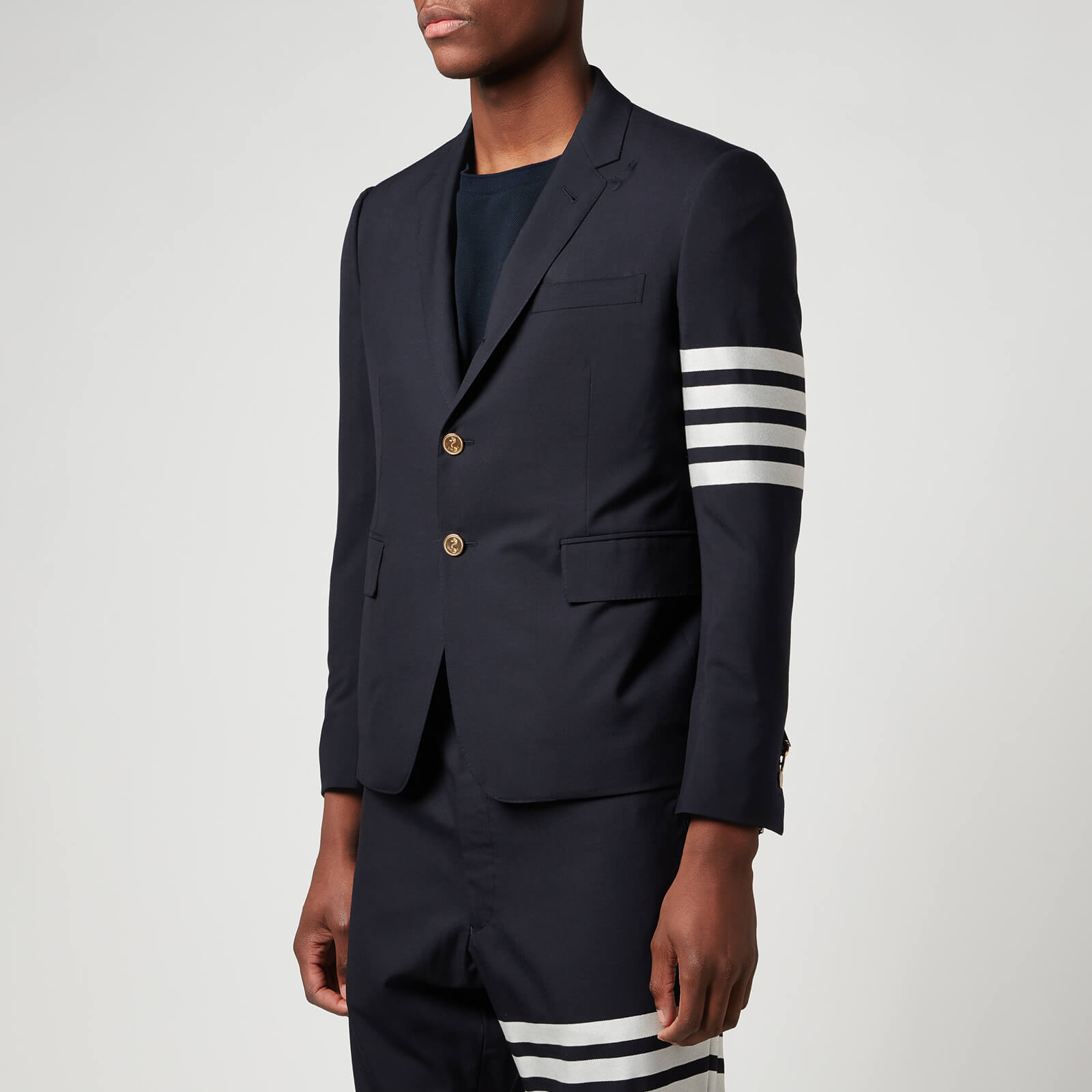 Thom Browne Men's 4-Bar High Armhole Sport Coat - Navy - 4/XL