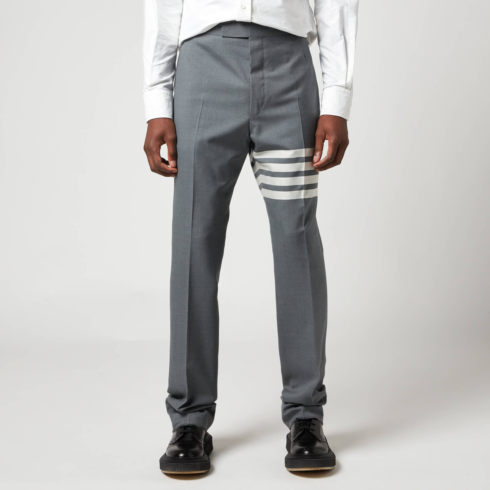 Thom Browne Men's 4-Bar Classic Backstrap Trousers - Med Grey - 4/XL