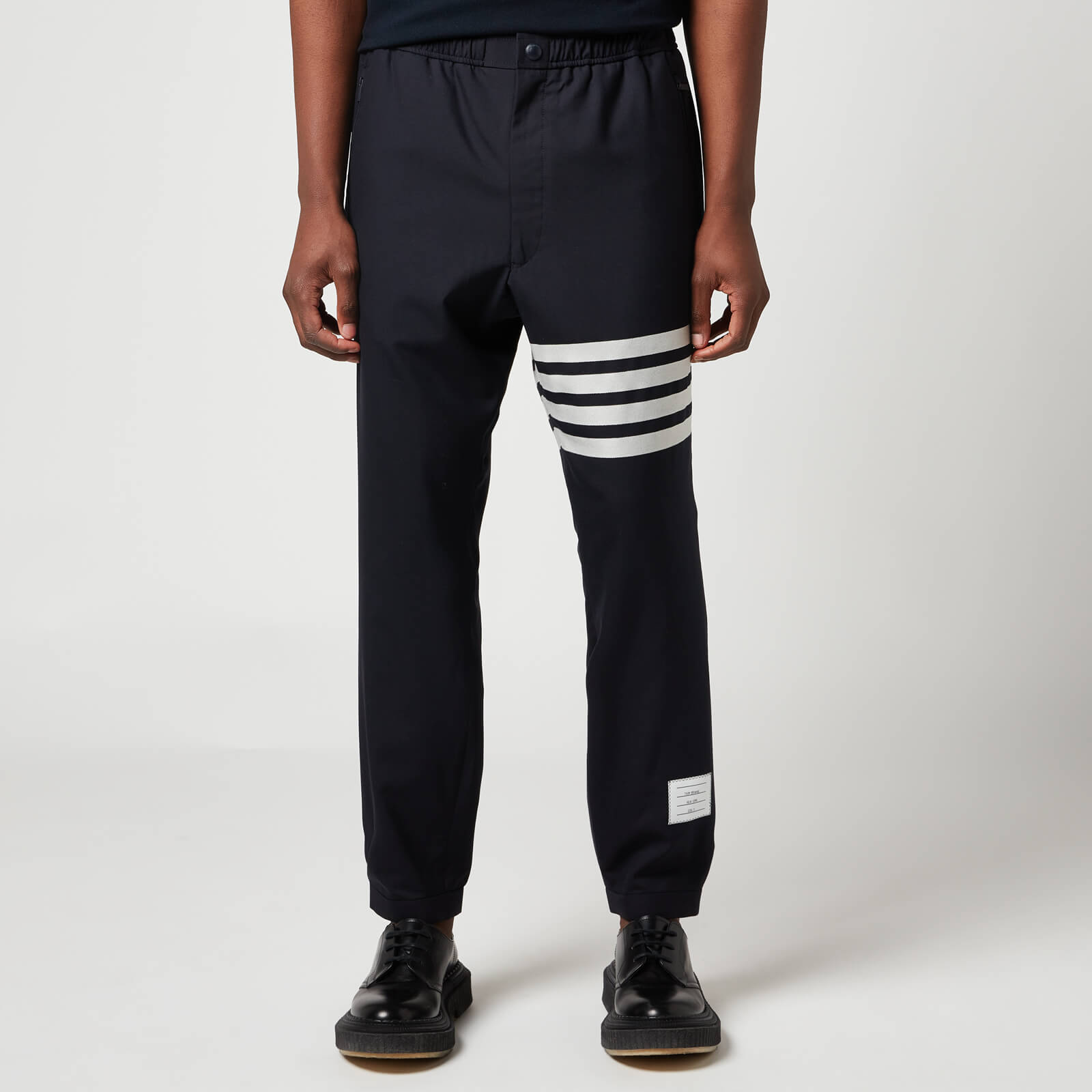 Thom Browne Men's 4-Bar Snap Front Track Trousers - Navy - 4/XL