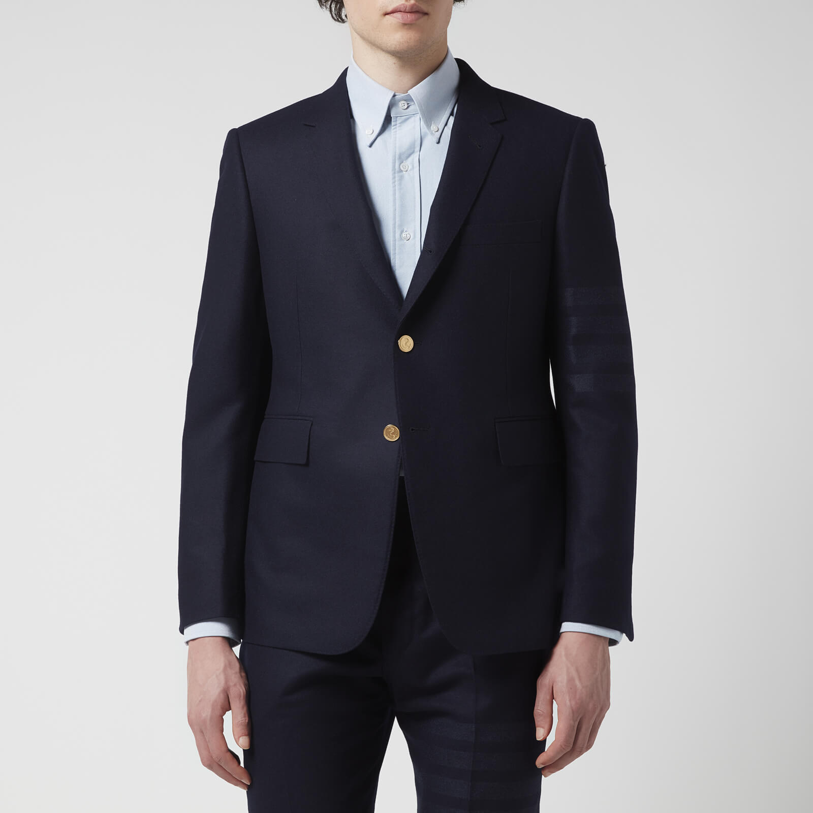 Thom Browne Men's Tonal 4-Bar Classic Sport Coat - Navy - 4/XL