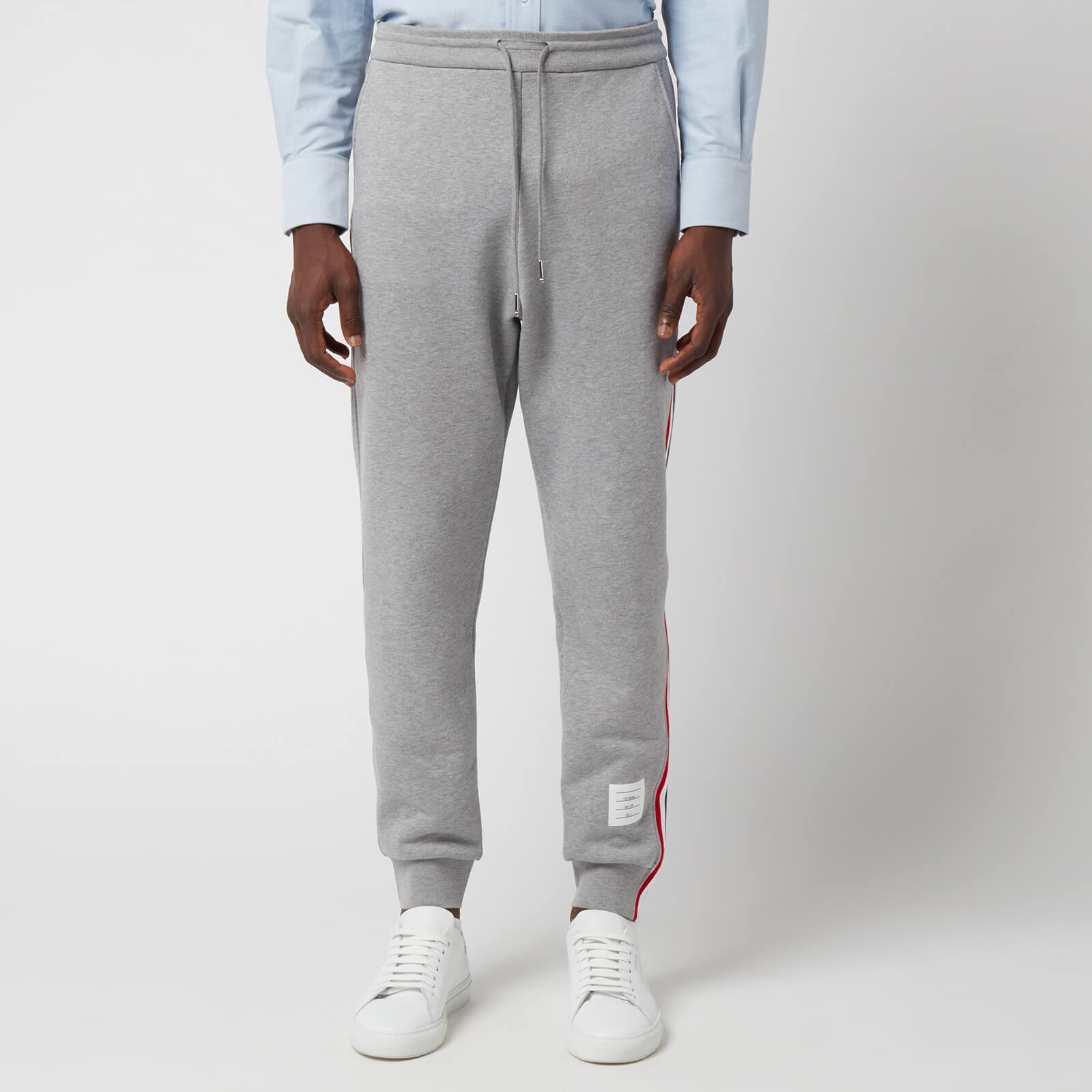 Thom Browne Men's Tricolour Stripe Classic Sweatpants - Light Grey - 3/L