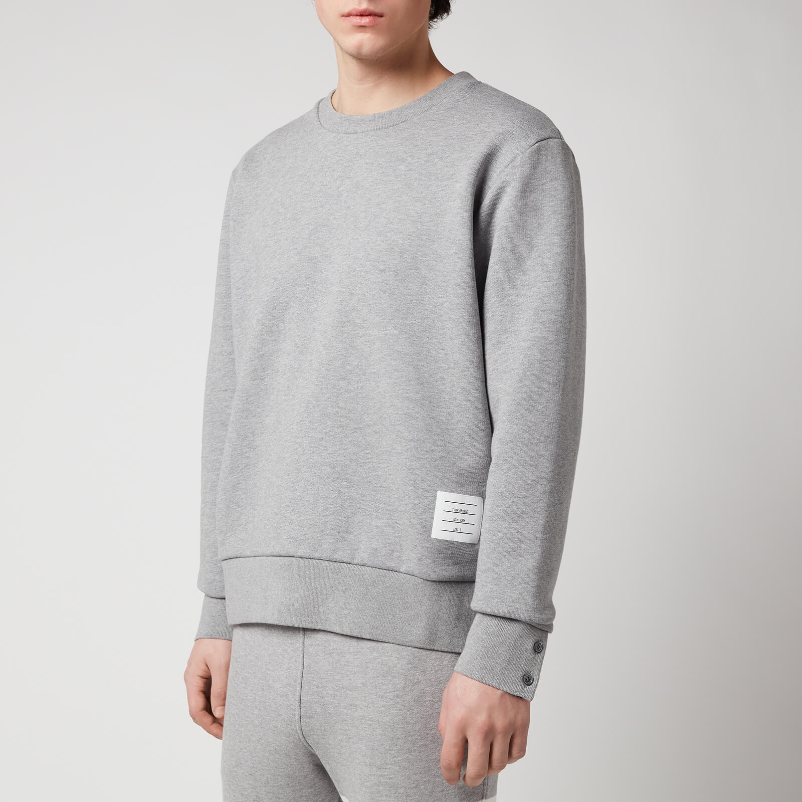 Thom Browne Men's Tricolour Stripe Classic Sweatshirt - Light Grey - 2/M